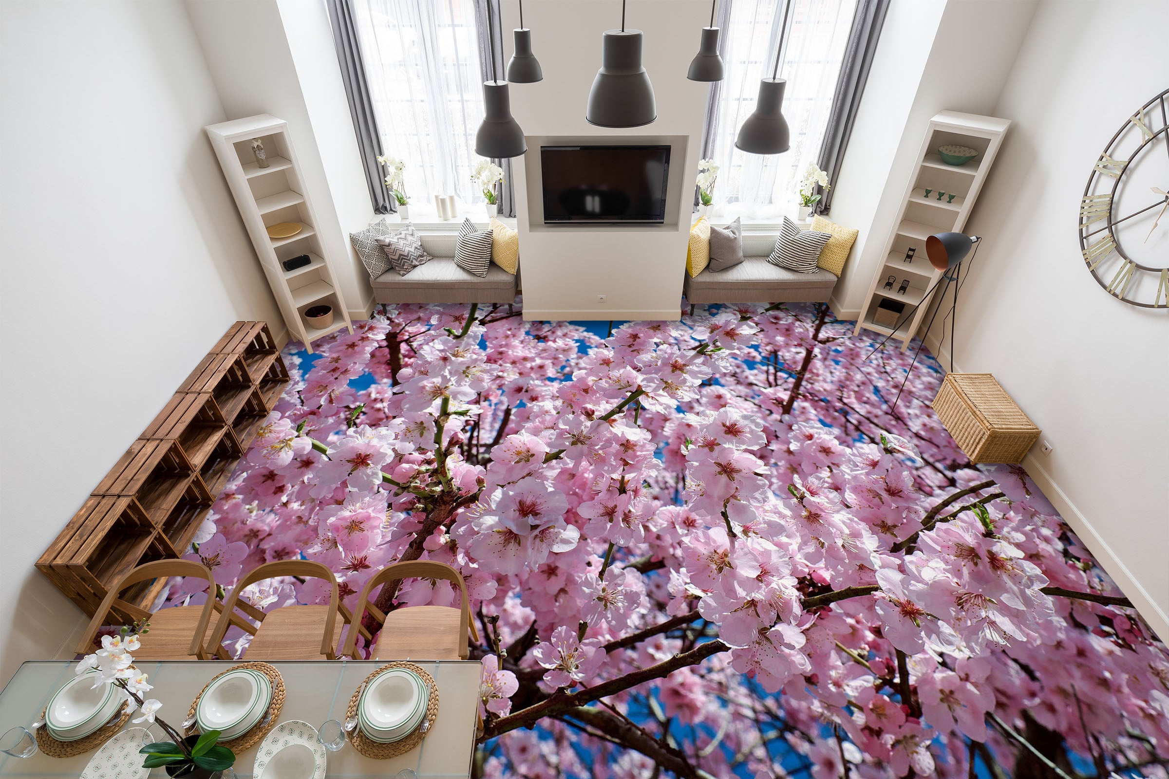 3D Splendid Spring Flowers 1513 Floor Mural Wallpaper Murals Self-Adhesive Removable Print Epoxy