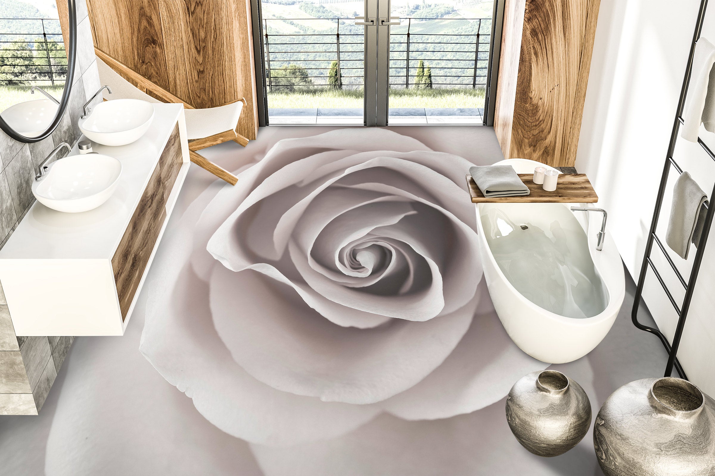 3D Rose Pattern 9844 Assaf Frank Floor Mural Wallpaper Murals Self-Adhesive Removable Print Epoxy