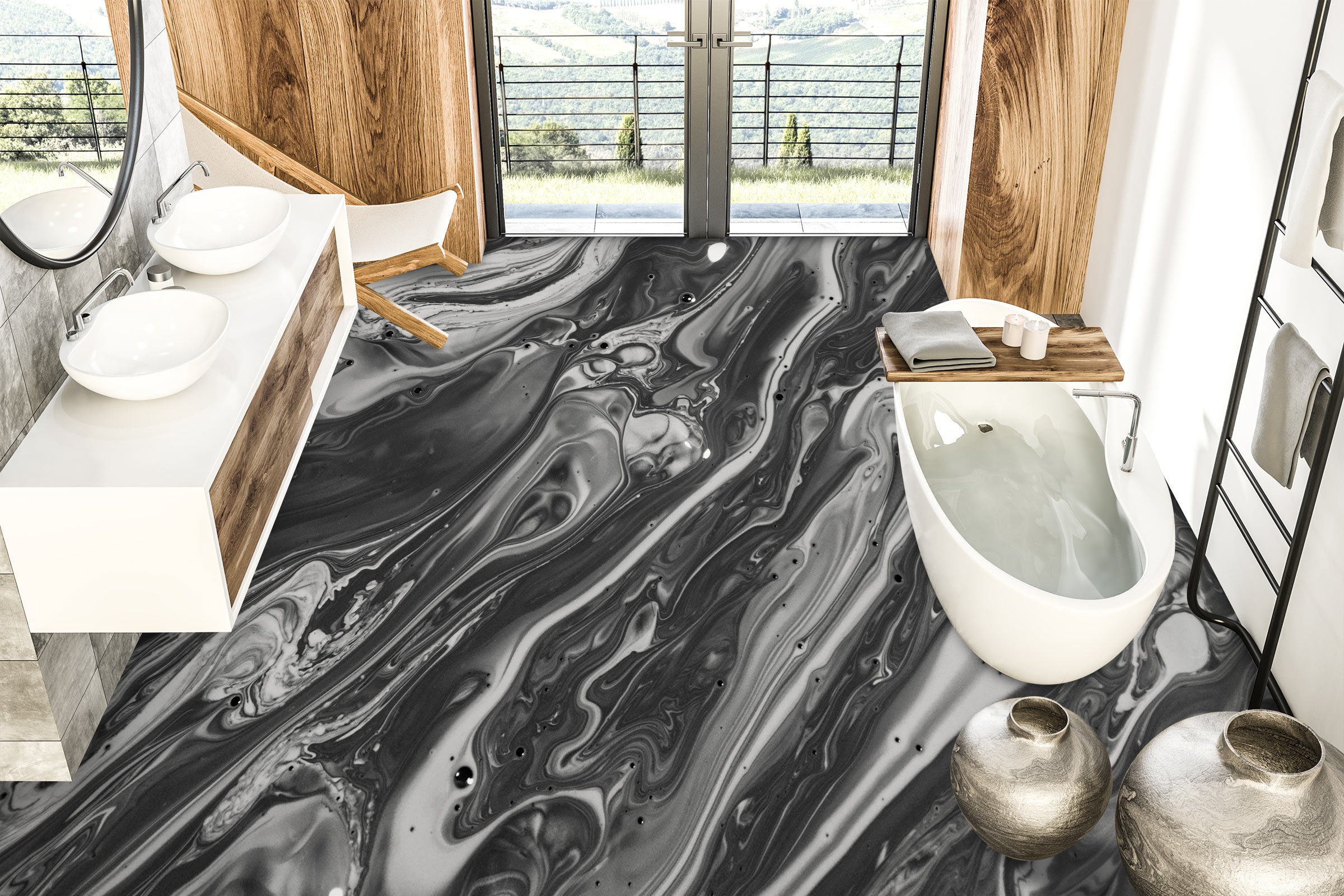 3D Gray Outline Texture 1155 Floor Mural Wallpaper Murals Self-Adhesive Removable Print Epoxy