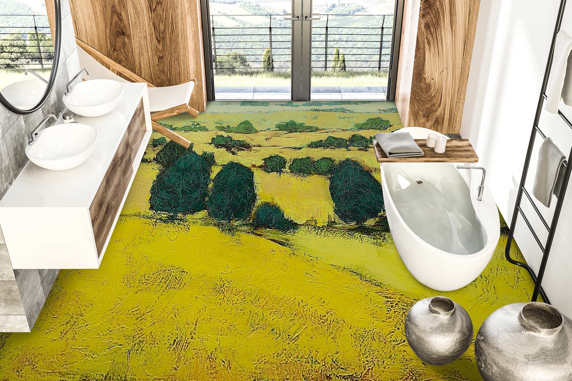3D Grass Trees 9512 Allan P. Friedlander Floor Mural Wallpaper Murals Self-Adhesive Removable Print Epoxy