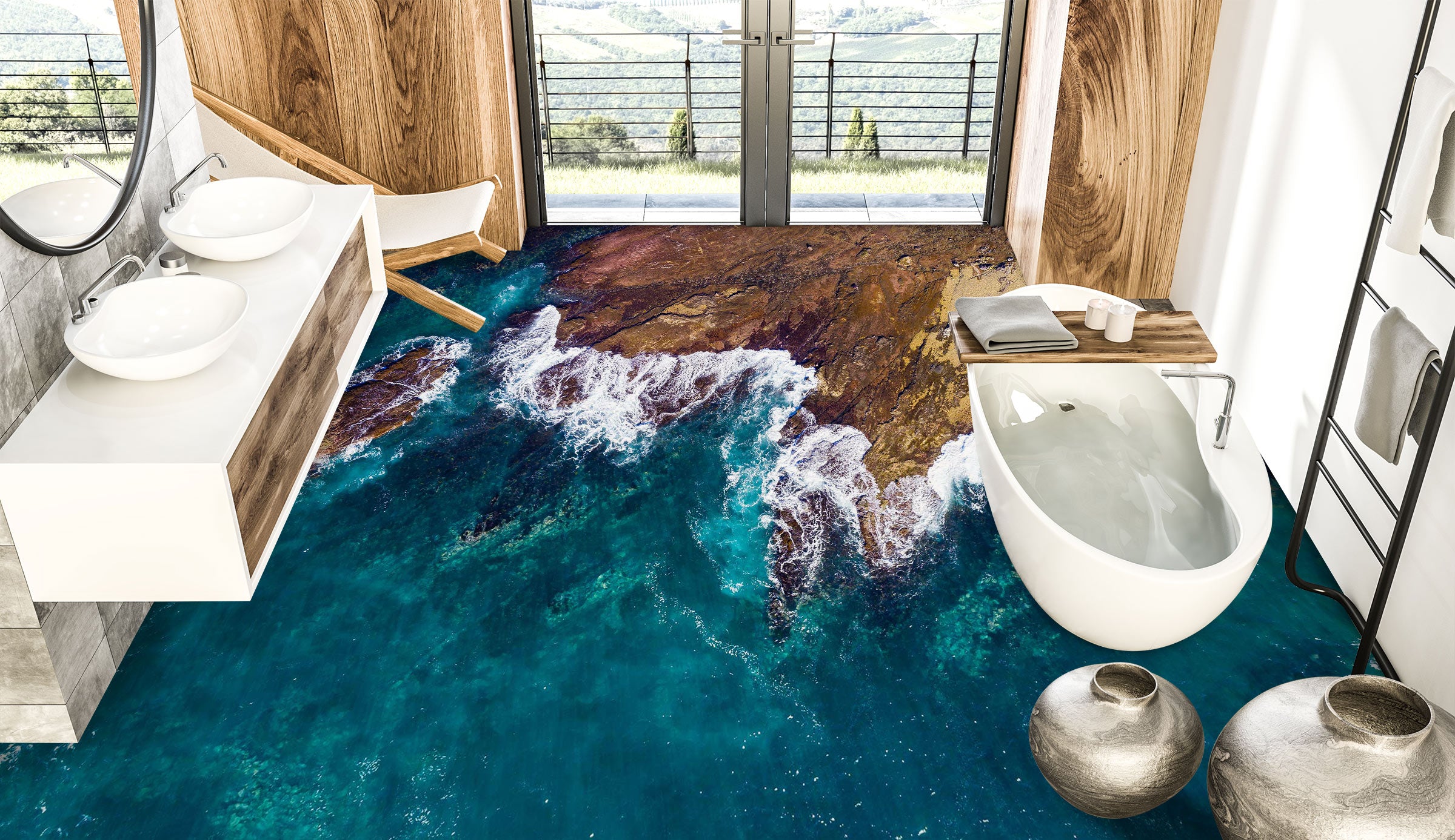 3D Sea Diary 106 Floor Mural Wallpaper Murals Rug & Mat Print Epoxy waterproof bath floor