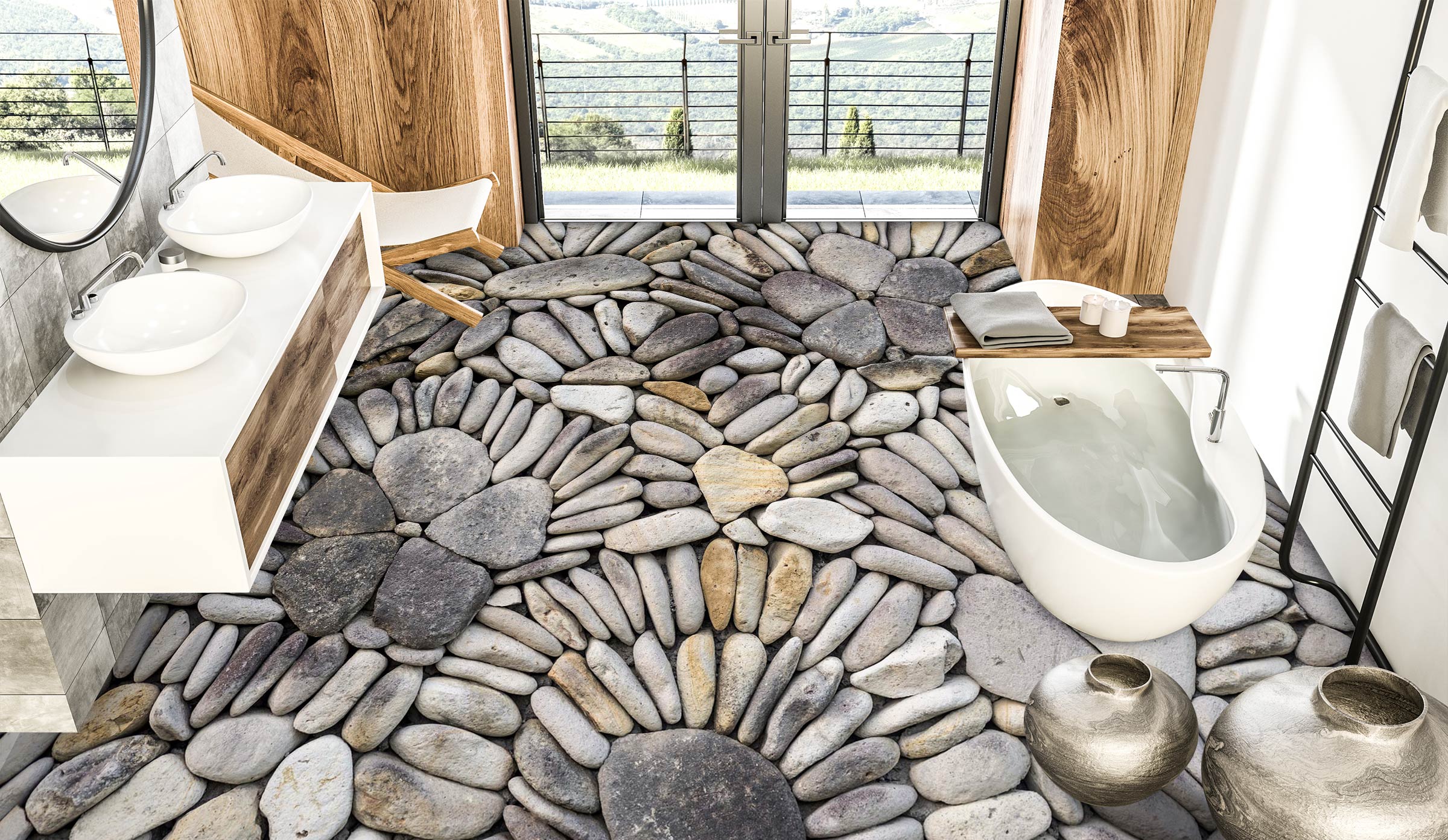 3D Pebbles Arrangement 1042 Floor Mural Wallpaper Murals Self-Adhesive Removable Print Epoxy