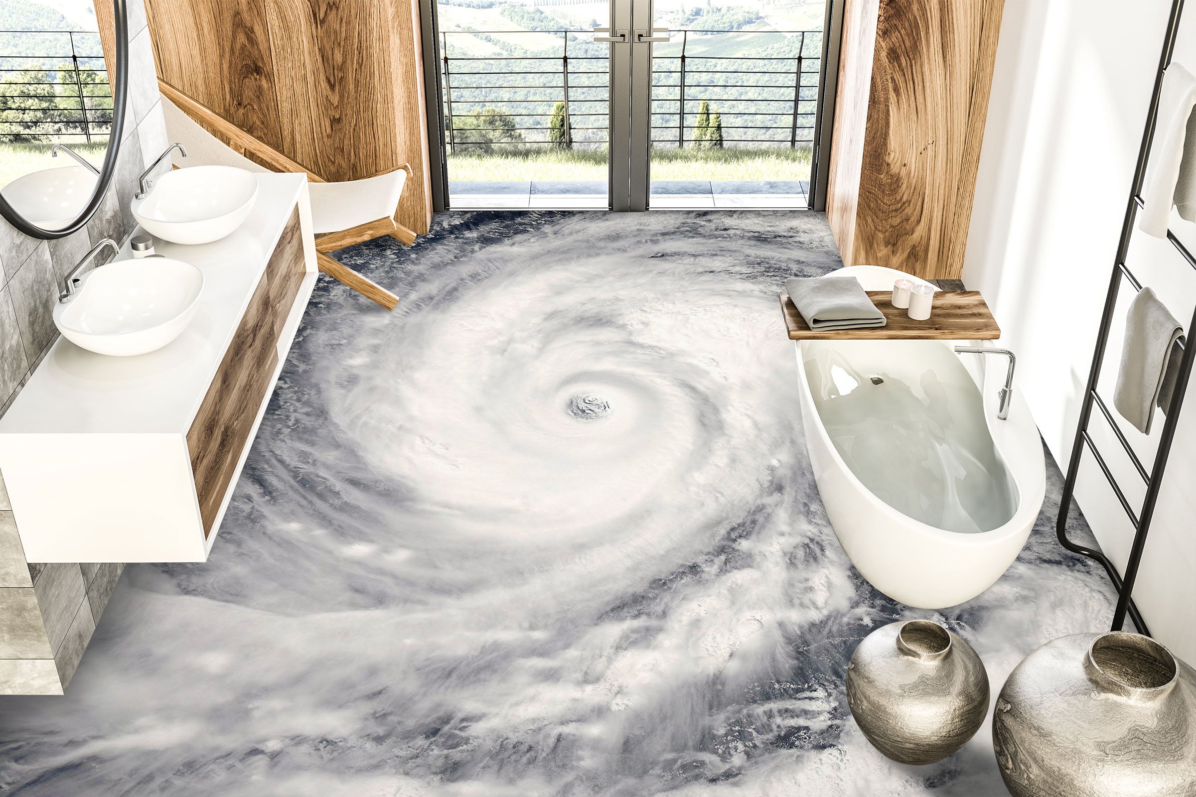 3D Weather Whirlpool 1390 Floor Mural