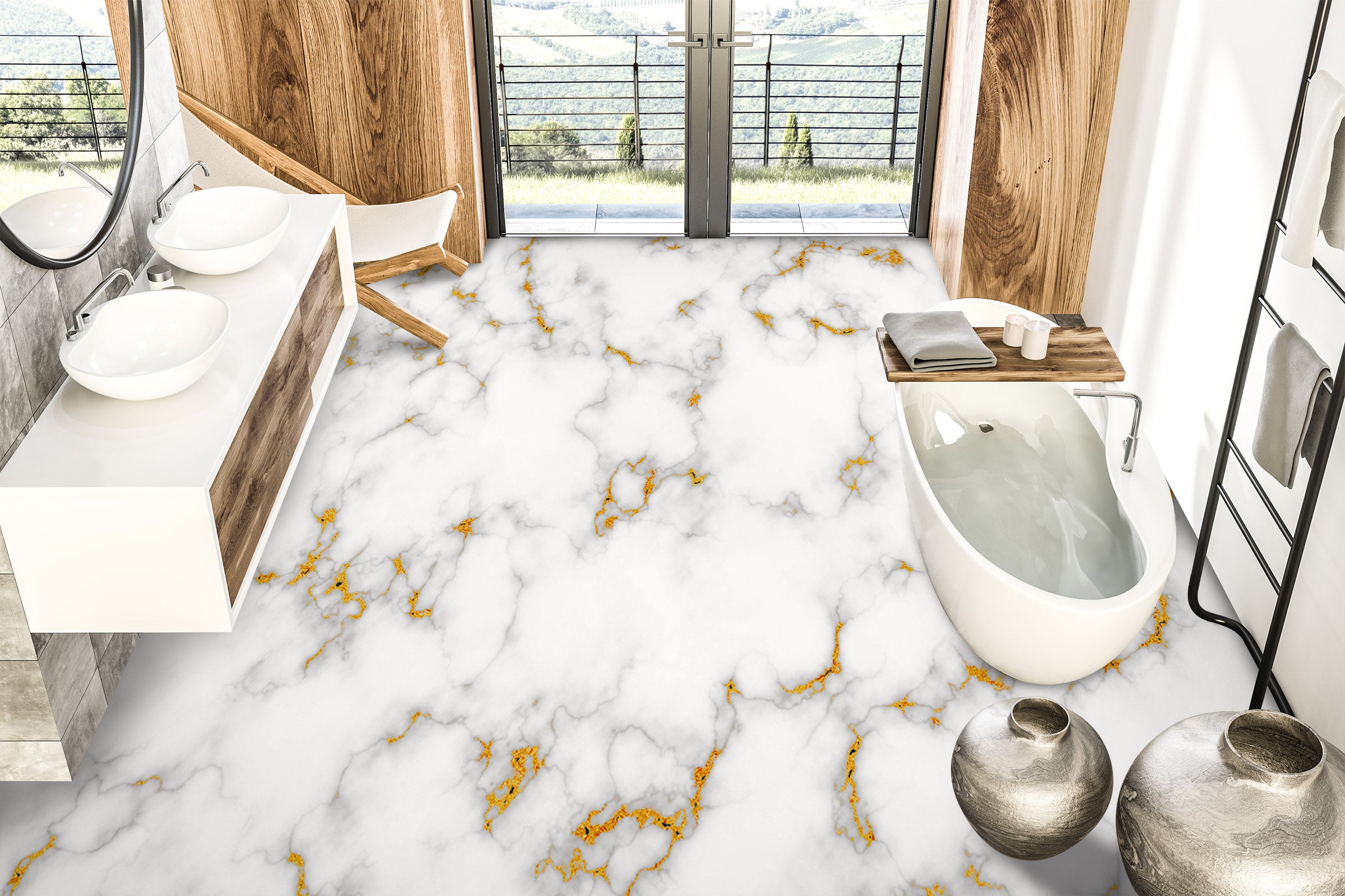 3D Elegant Aesthetic 914 Floor Mural Wallpaper Murals Rug & Mat Print Epoxy waterproof bath floor