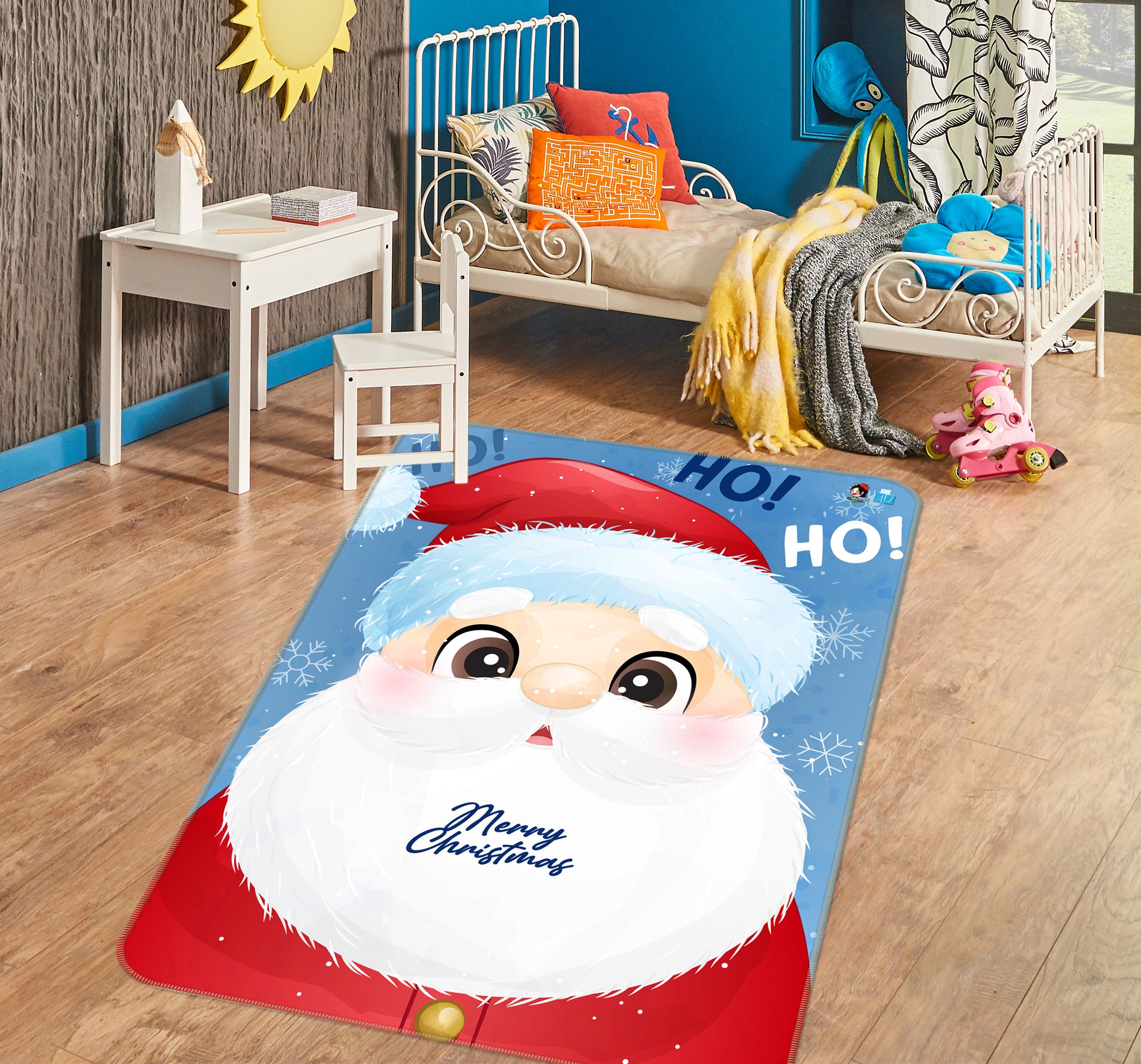3D Santa Claus 57008 Christmas Non Slip Rug Mat Xmas