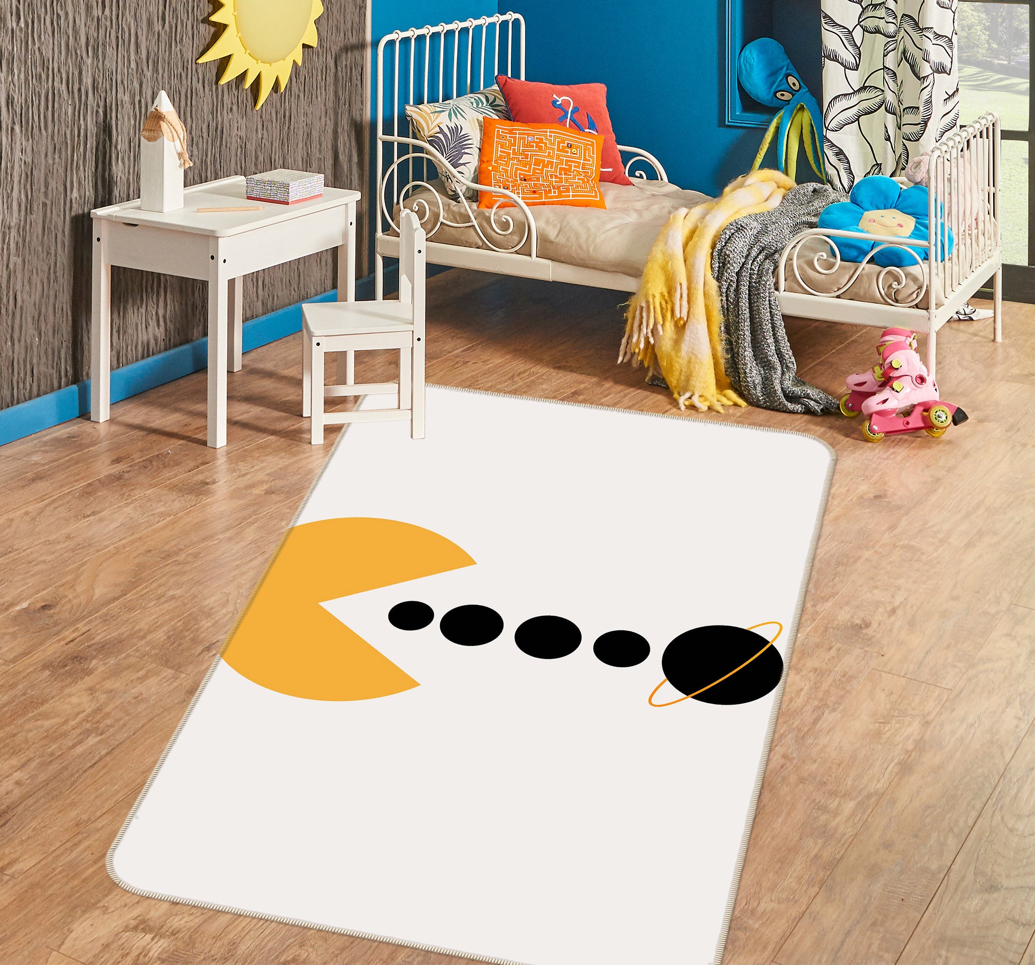 3D Monster Eating Ball 1144 Boris Draschoff Rug Non Slip Rug Mat