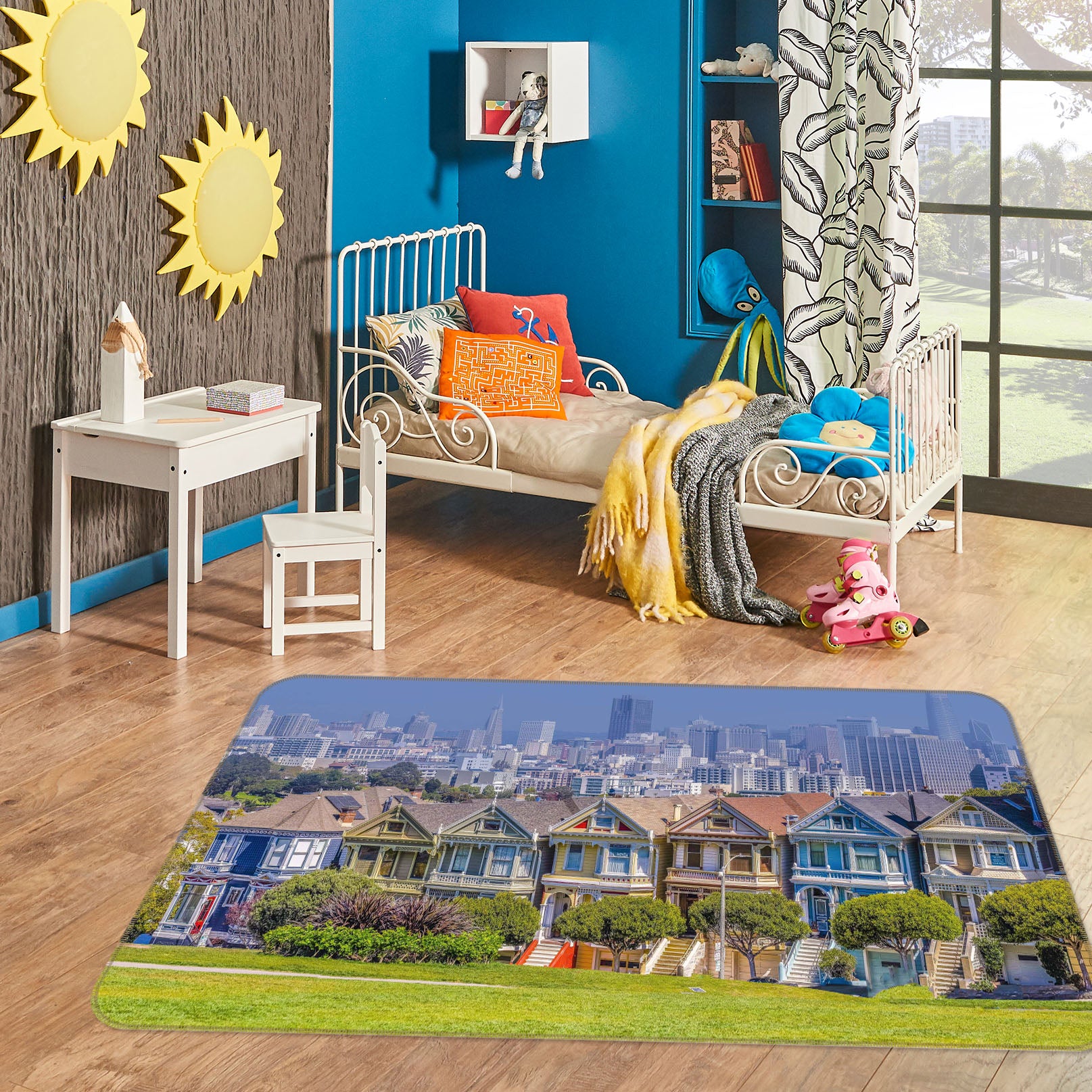 3D Steppe Village 1147 Marco Carmassi Rug Non Slip Rug Mat