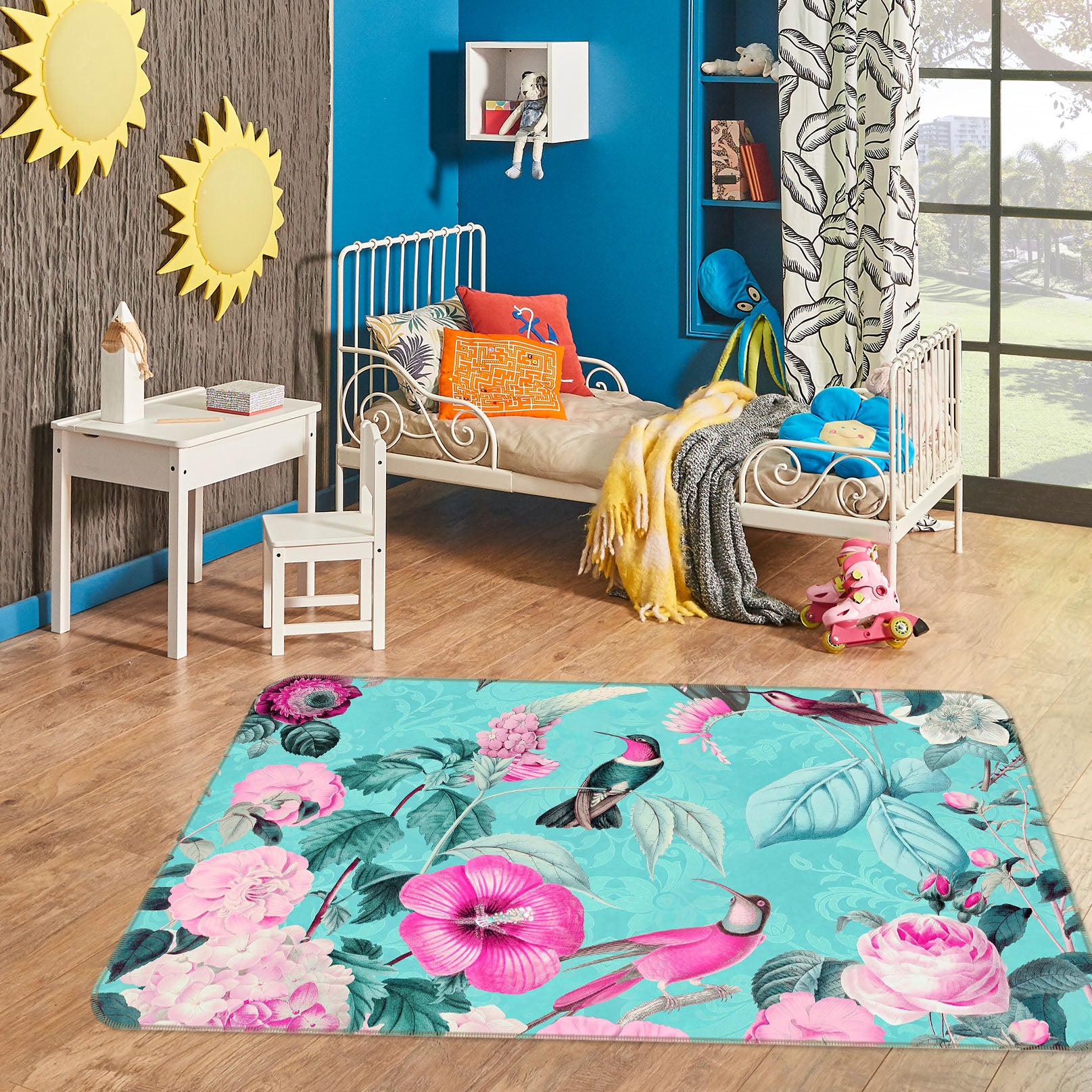 3D Leaf Bird 1024 Andrea haase Rug Non Slip Rug Mat