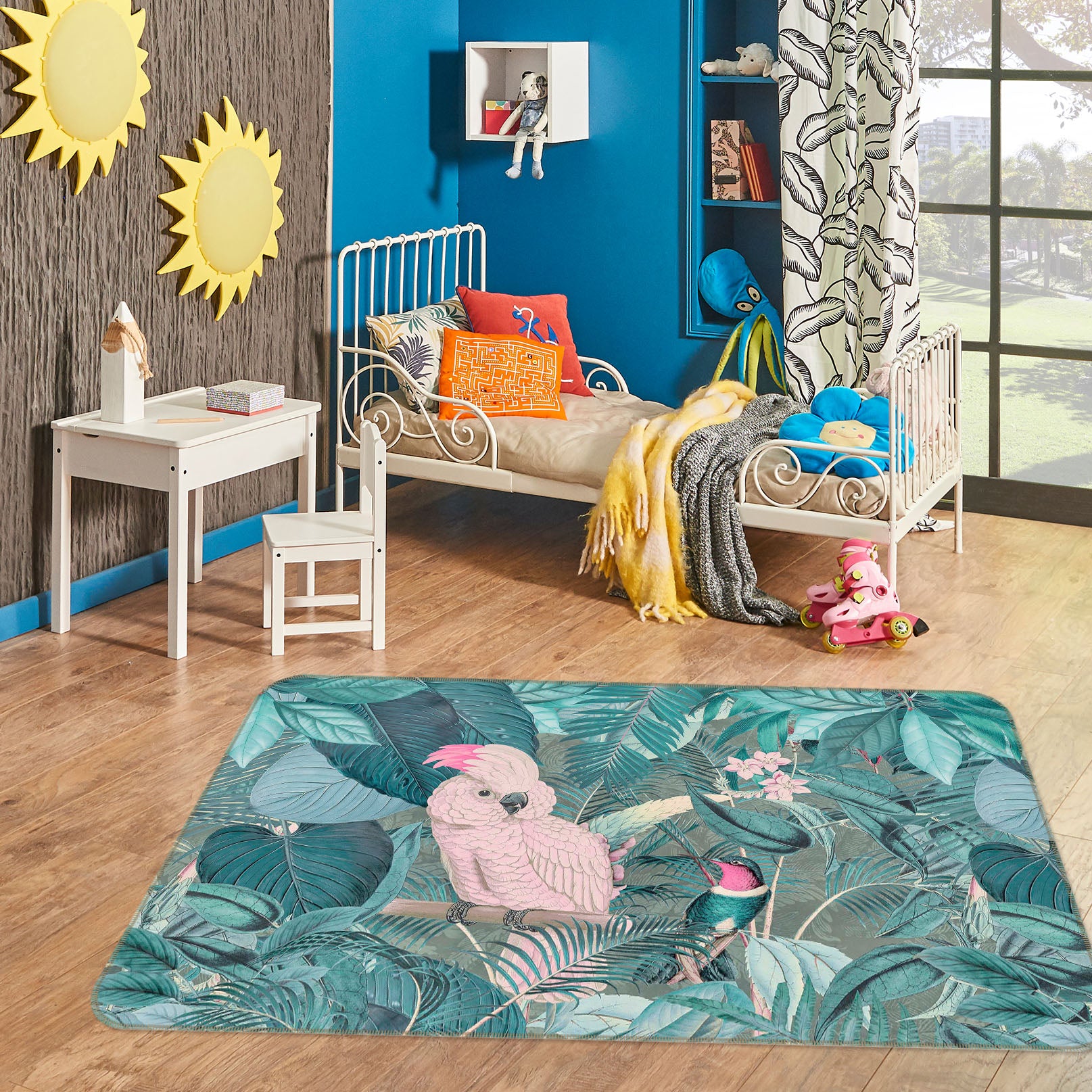 3D Jungle Friends 1027 Andrea haase Rug Non Slip Rug Mat