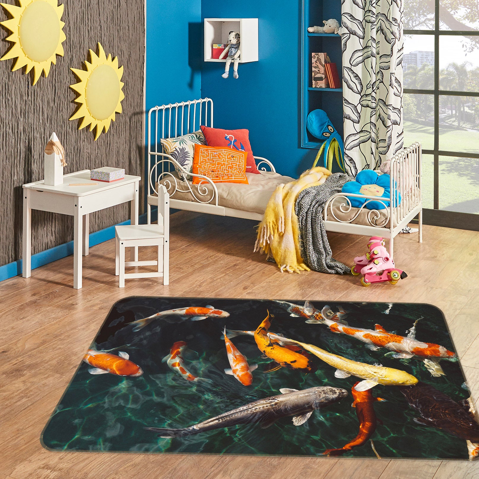 3D Koi Fish 102 Animal Non Slip Rug Mat