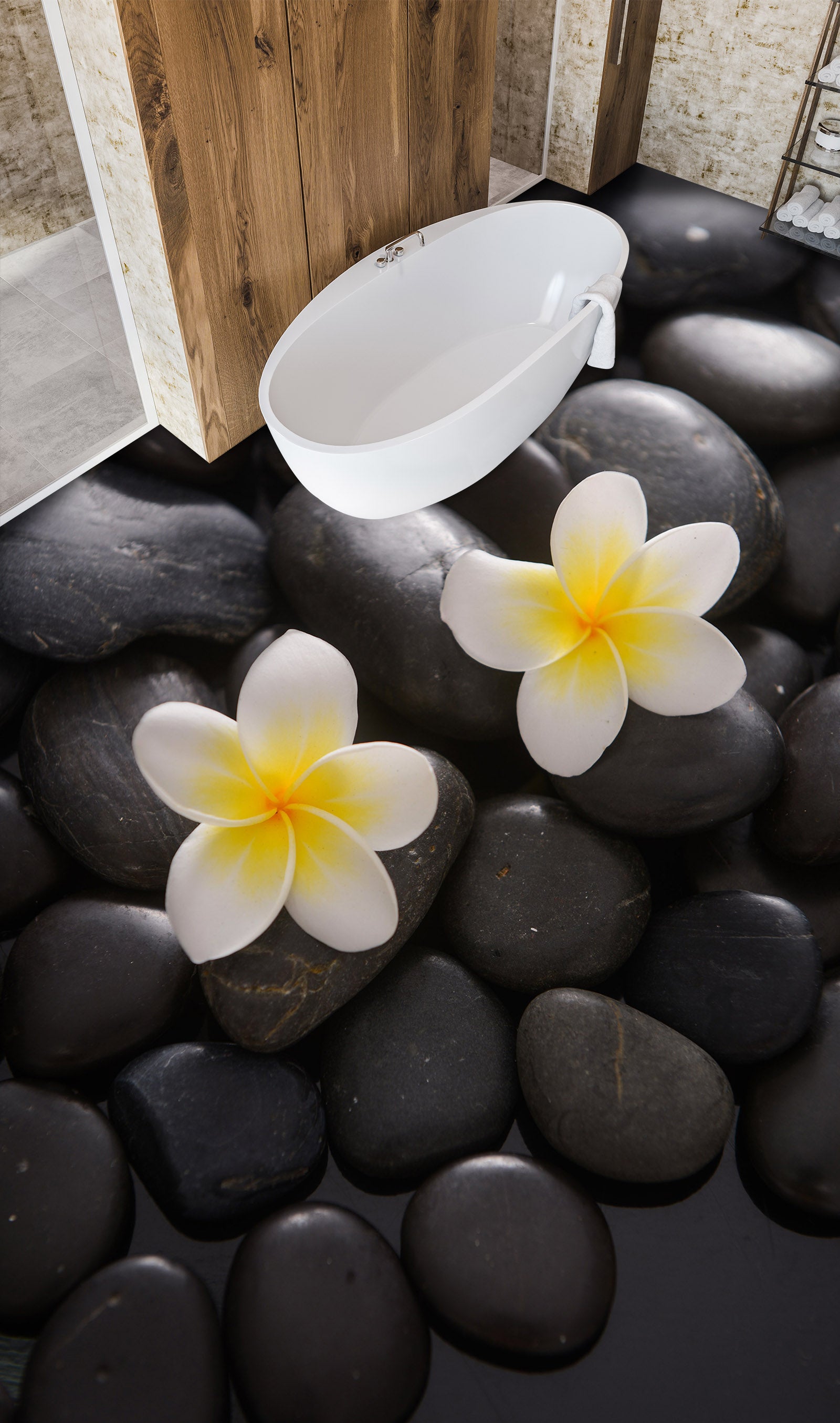 3D Fresh And Delicate Flowers 598 Floor Mural Wallpaper Murals Rug & Mat Print Epoxy waterproof bath floor