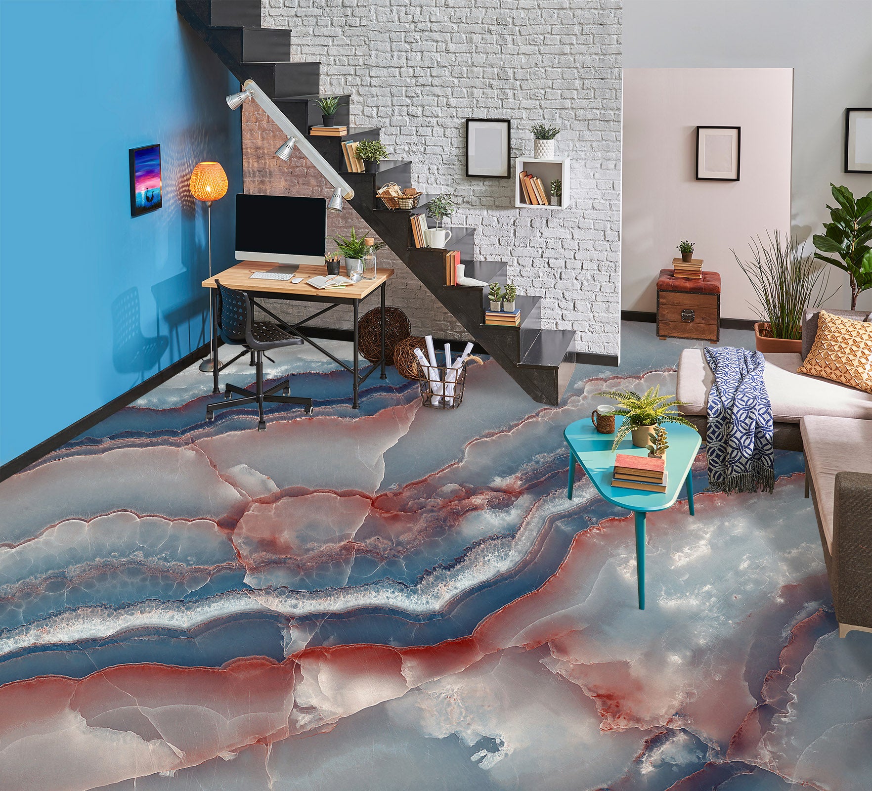 3D Rich Jade Texture 770 Floor Mural Wallpaper Murals Rug & Mat Print Epoxy waterproof bath floor