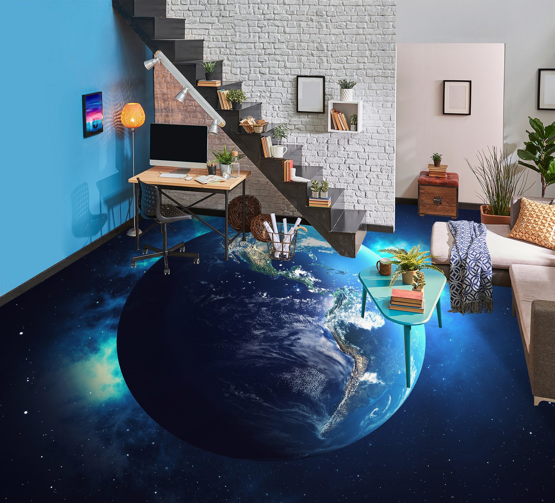 3D Secret Earth 1247 Floor Mural Wallpaper Murals Self-Adhesive Removable Print Epoxy