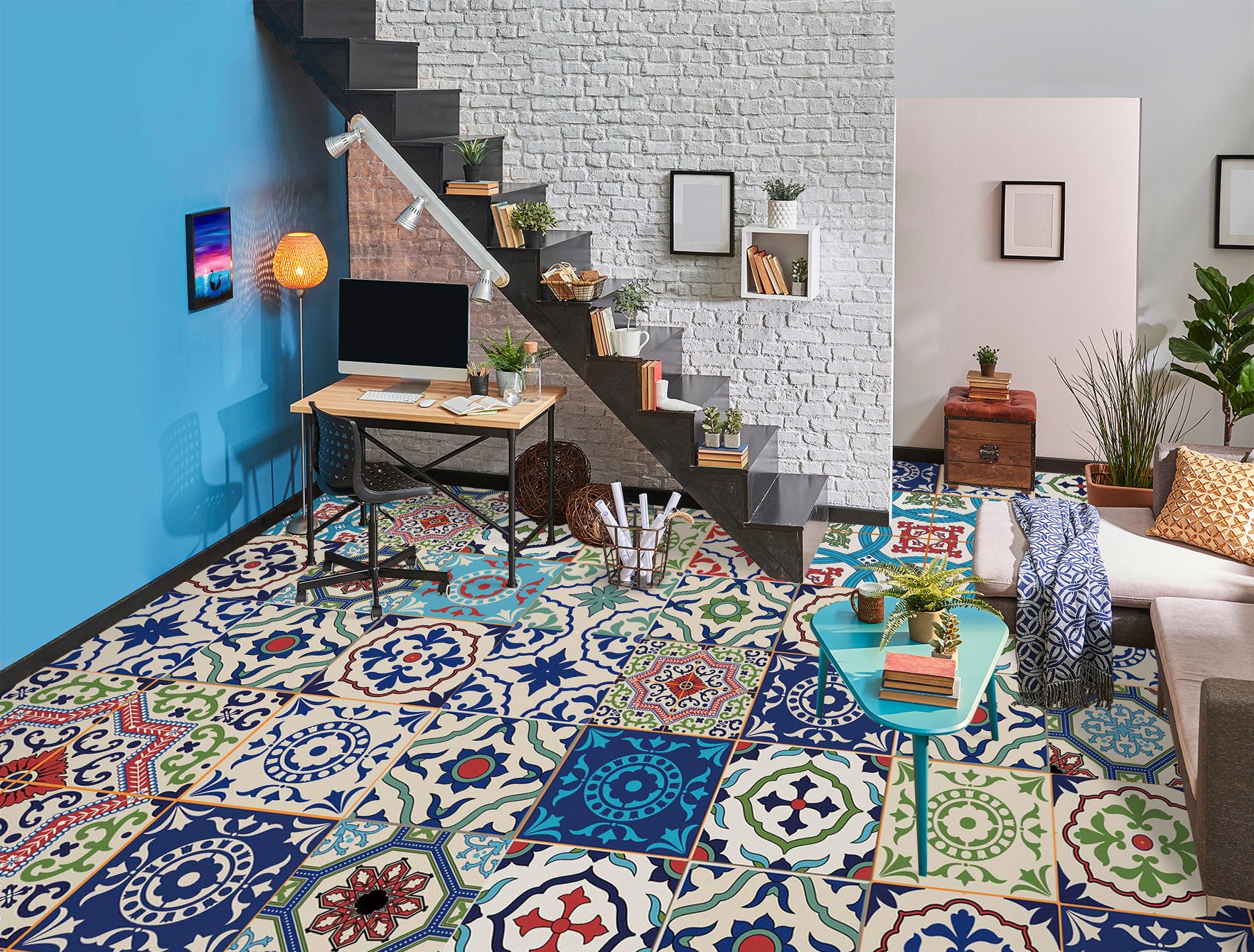 3D Different Patterns 046 Floor Mural Wallpaper Murals Rug & Mat Print Epoxy waterproof bath floor