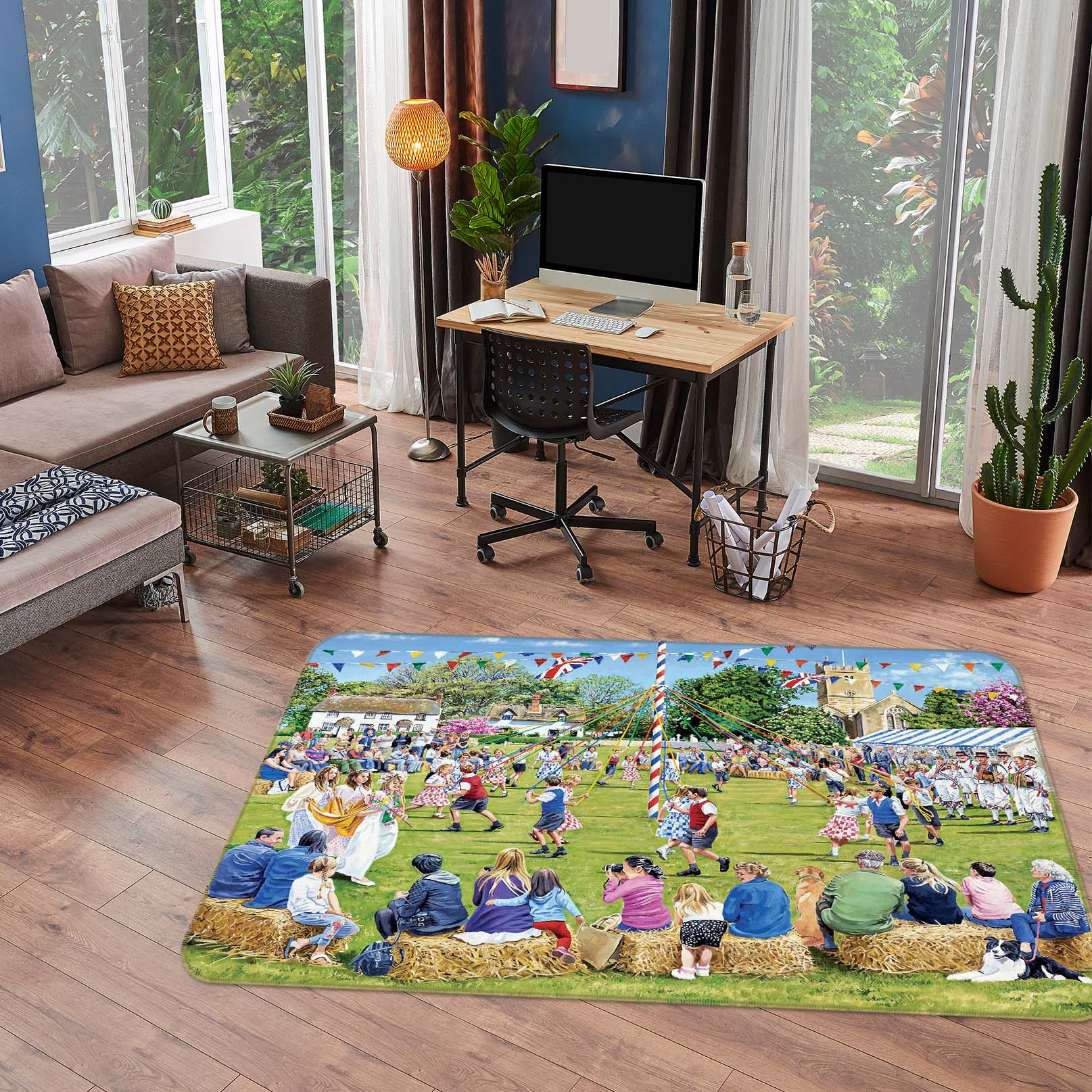 3D May Day Celebrations 1089 Trevor Mitchell Rug Non Slip Rug Mat