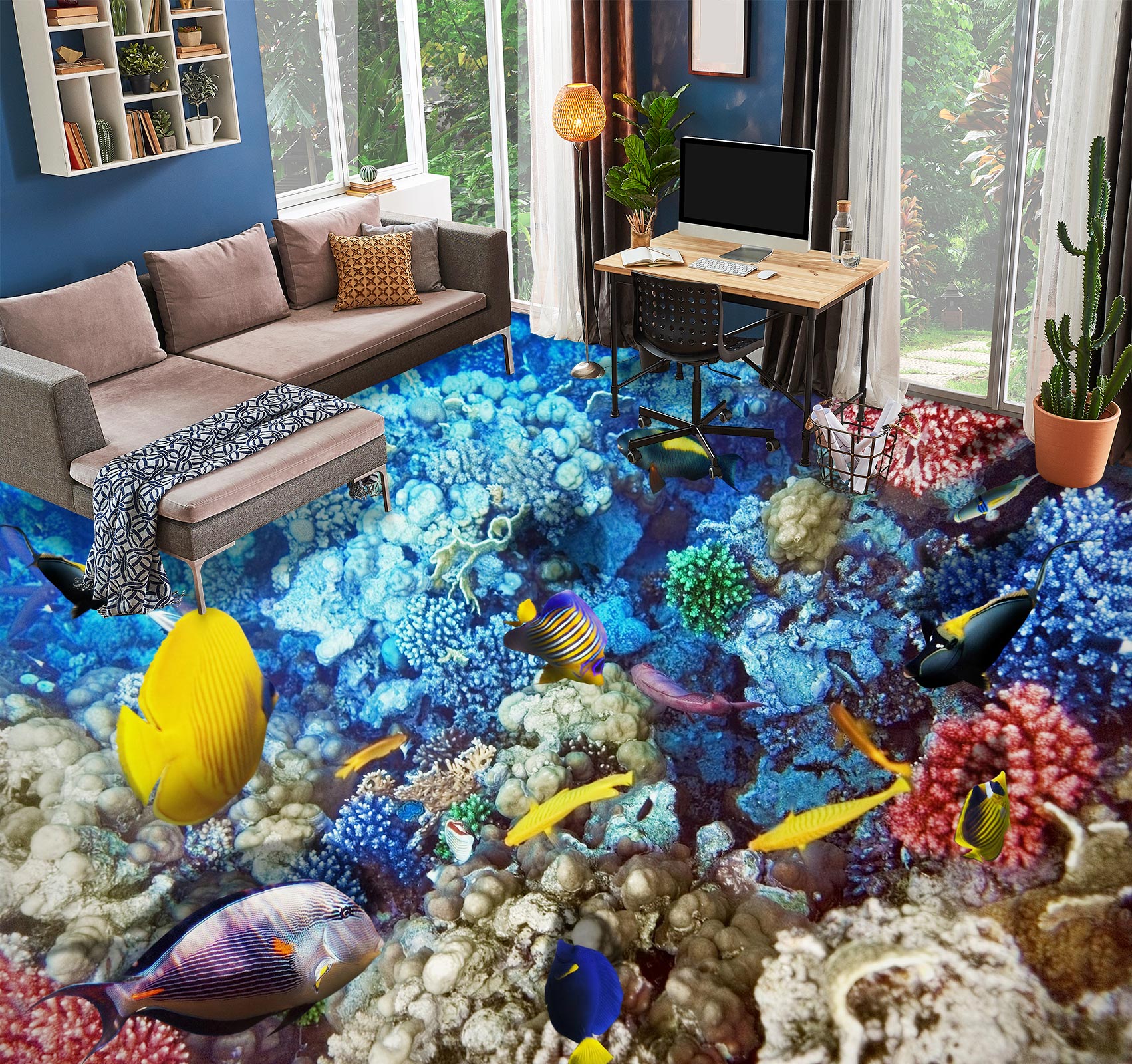 3D Enrich The Ocean World 616 Floor Mural Wallpaper Murals Rug & Mat Print Epoxy waterproof bath floor