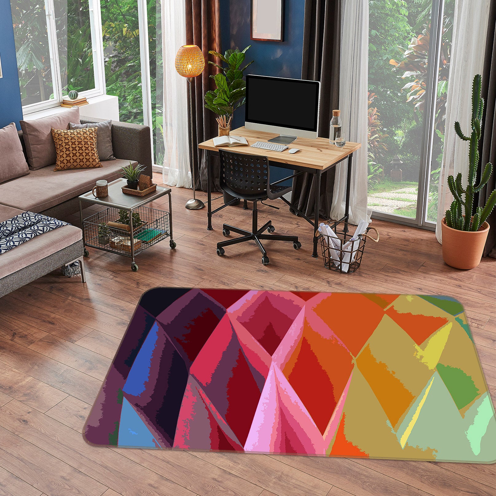 3D Color Pineapple 71014 Shandra Smith Rug Non Slip Rug Mat