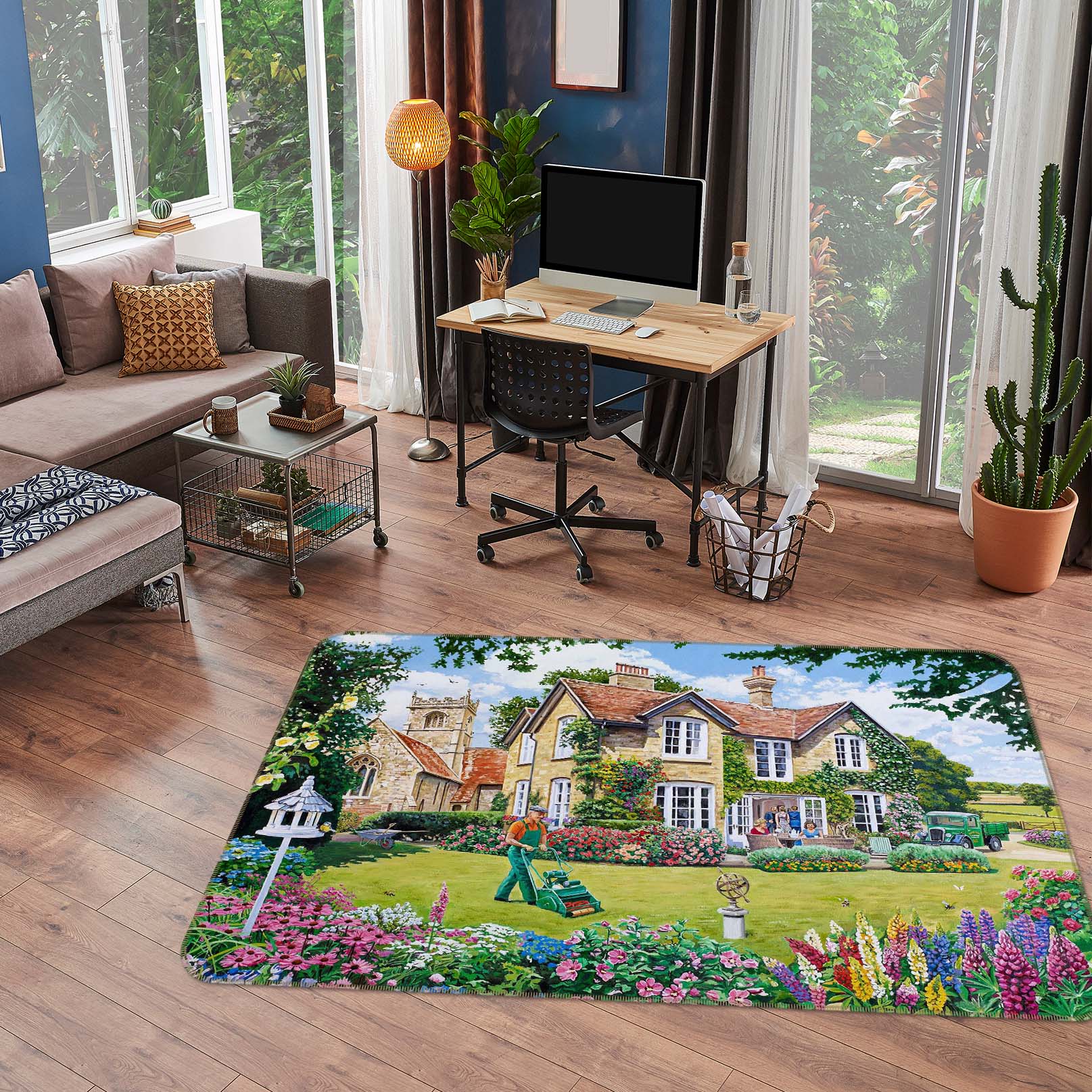 3D The Vicarage 1120 Trevor Mitchell Rug Non Slip Rug Mat
