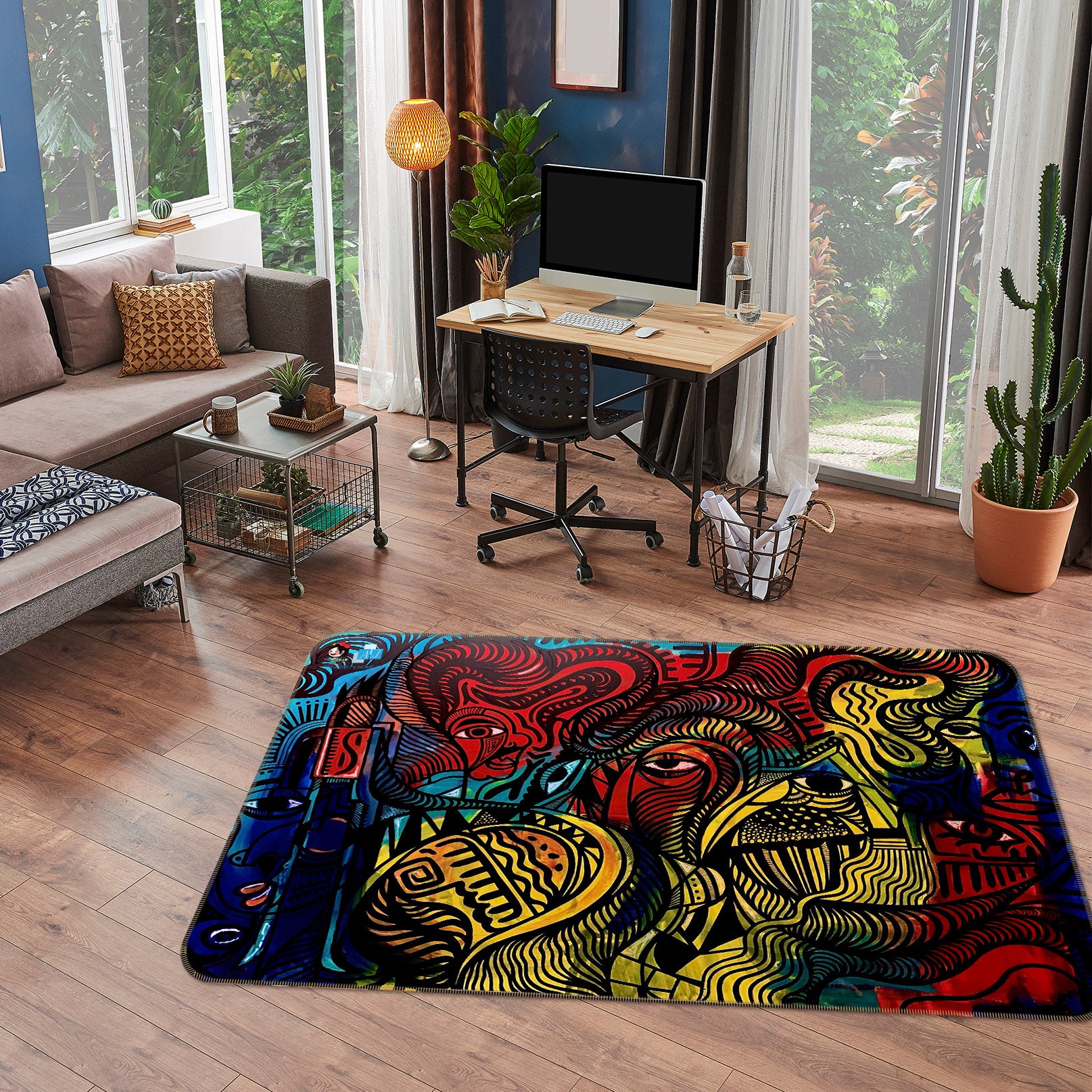 3D Abstract Painting 8207 Jacqueline Reynoso Rug Non Slip Rug Mat