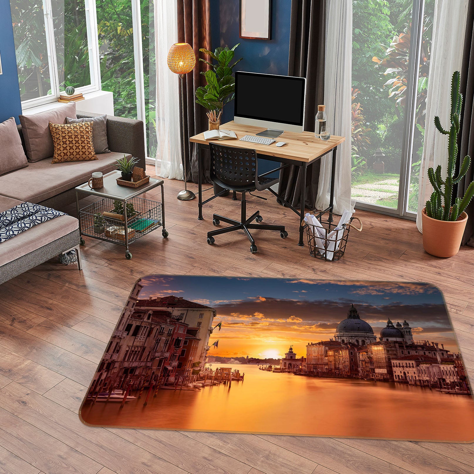 3D Dusk City 1106 Marco Carmassi Rug Non Slip Rug Mat