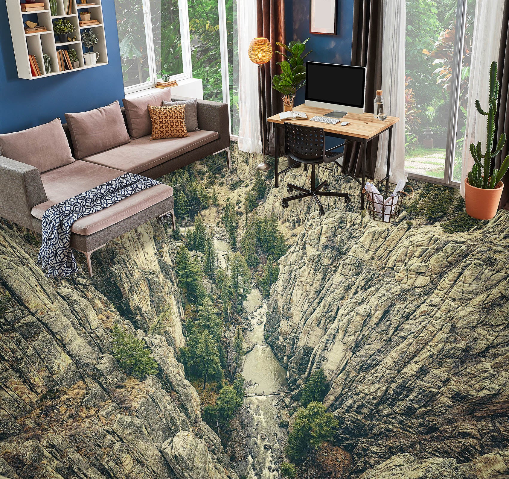 3D Mountains Of The Years 074 Floor Mural Wallpaper Murals Rug & Mat Print Epoxy waterproof bath floor