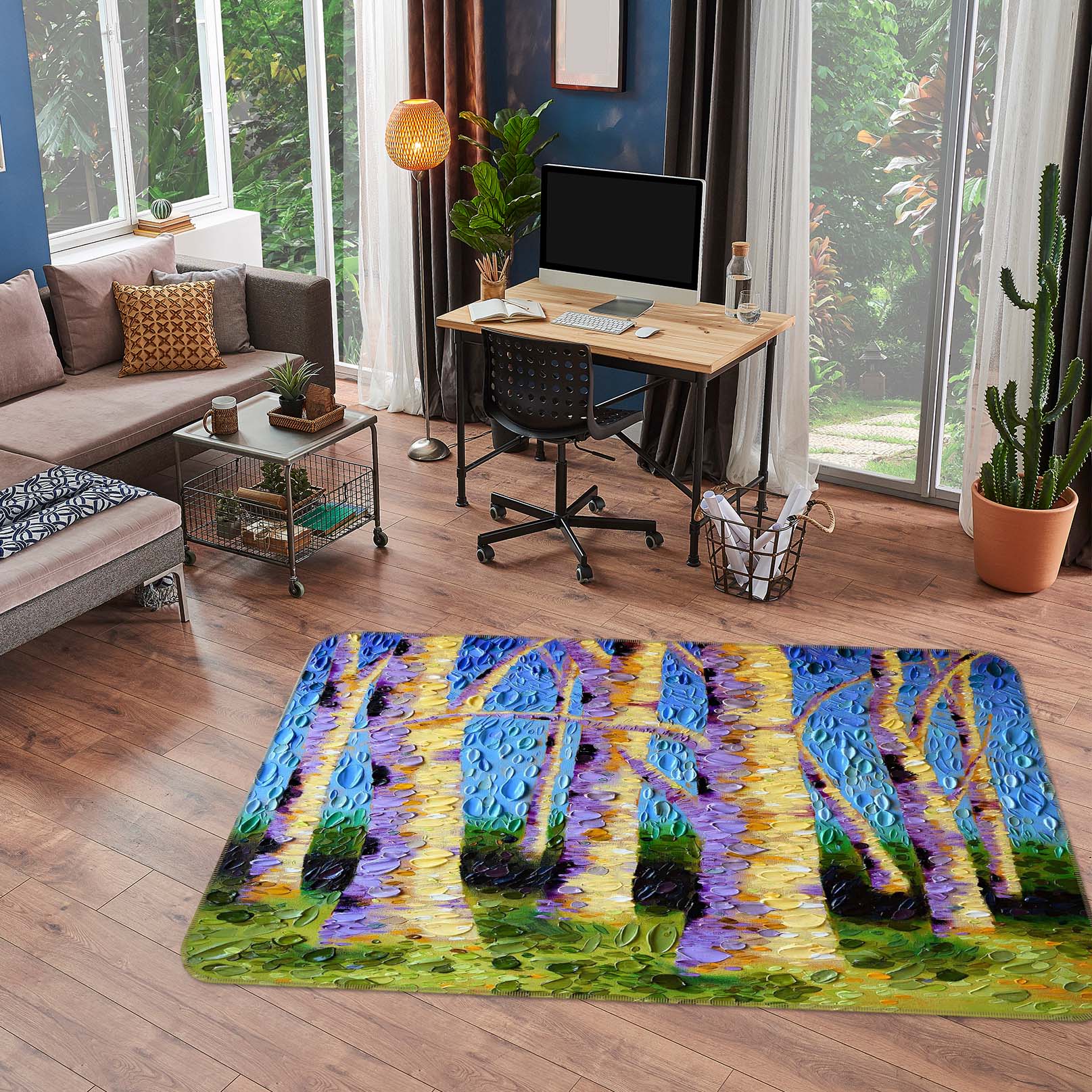 3D The Lyrical Garden 1022 Dena Tollefson Rug Non Slip Rug Mat