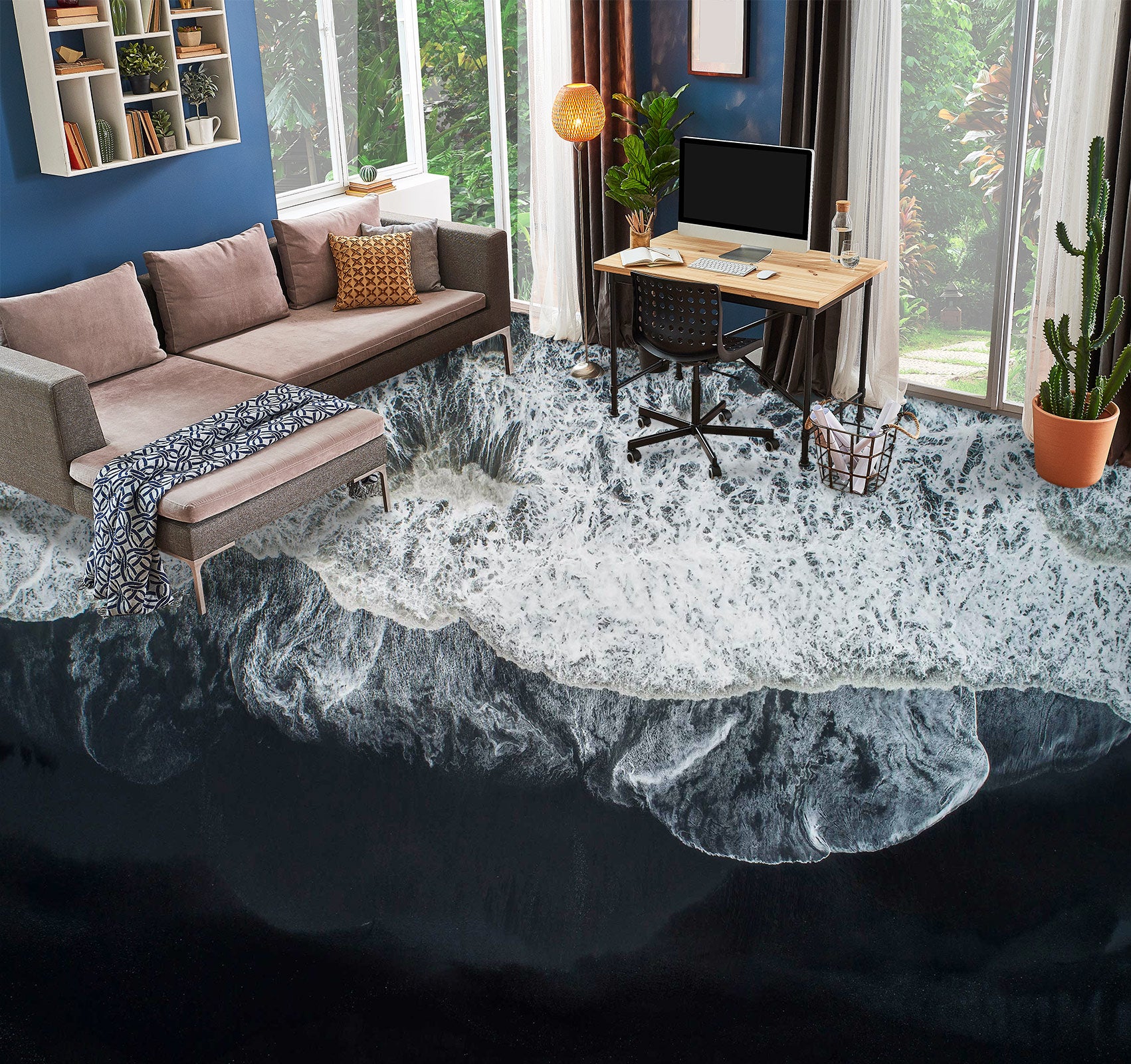 3D Artistic Water 689 Floor Mural Wallpaper Murals Rug & Mat Print Epoxy waterproof bath floor