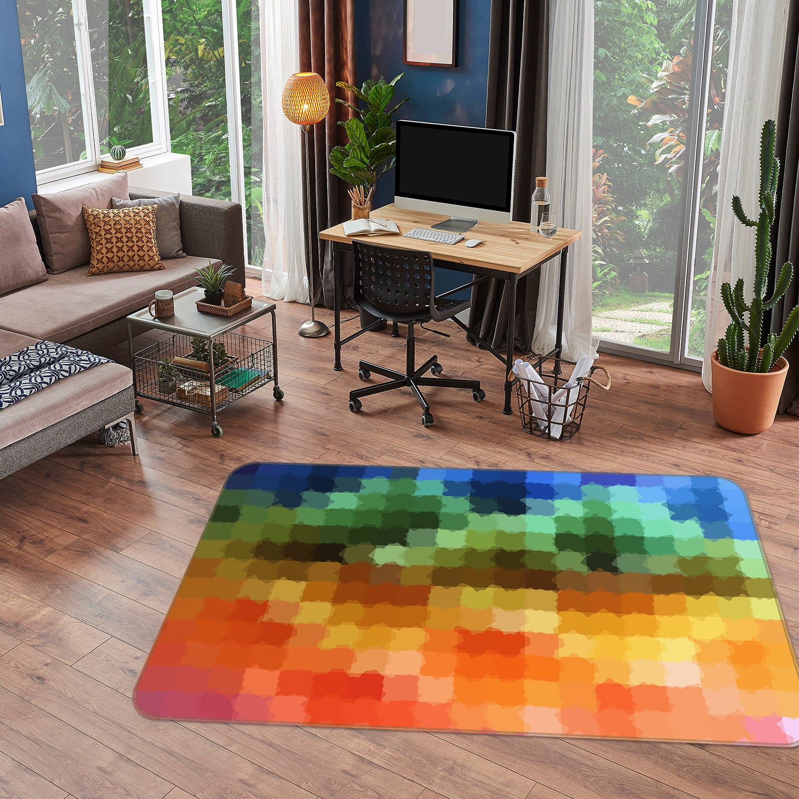 3D Colored Multicultural 71011 Shandra Smith Rug Non Slip Rug Mat