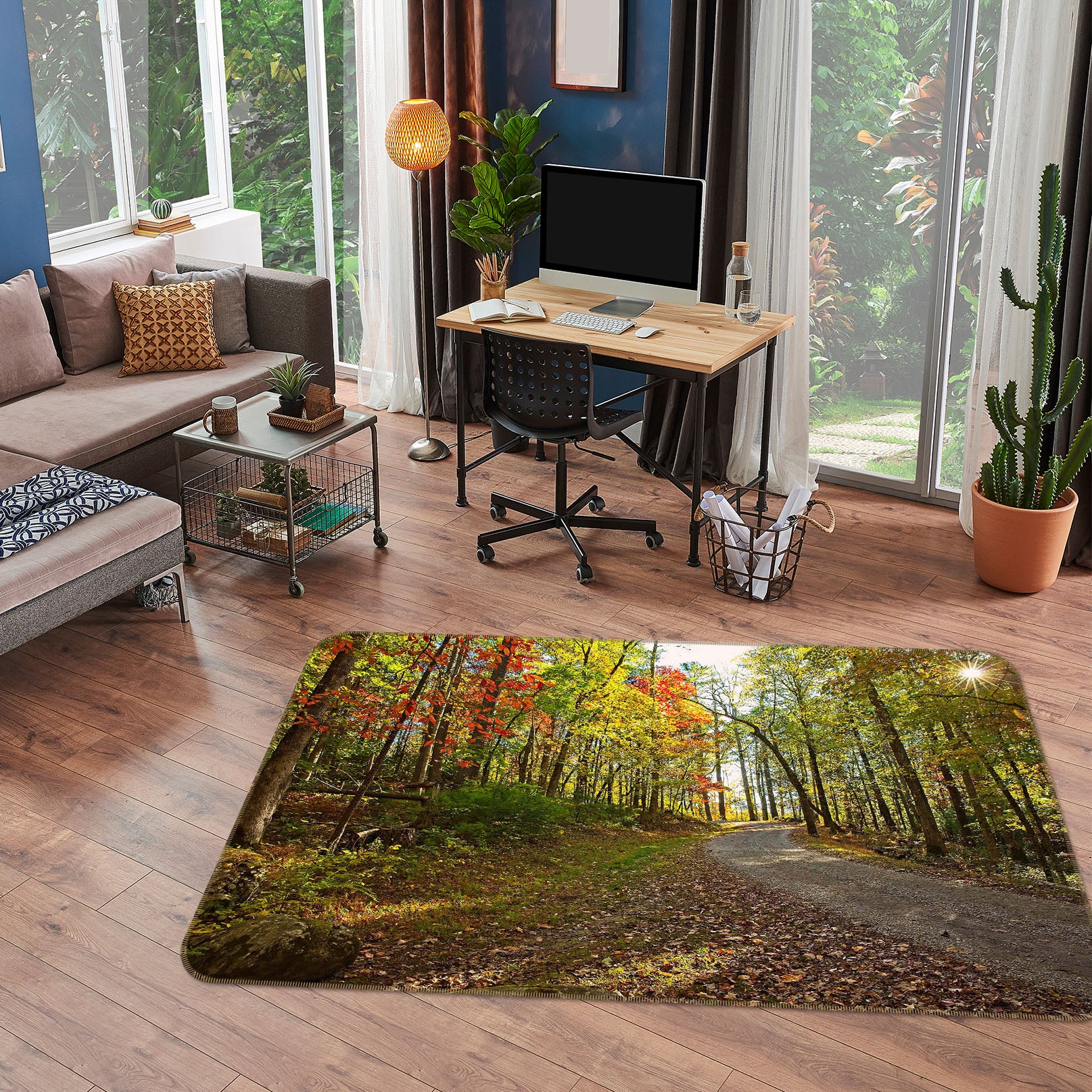 3D Forest Park 1116 Kathy Barefield Rug Non Slip Rug Mat