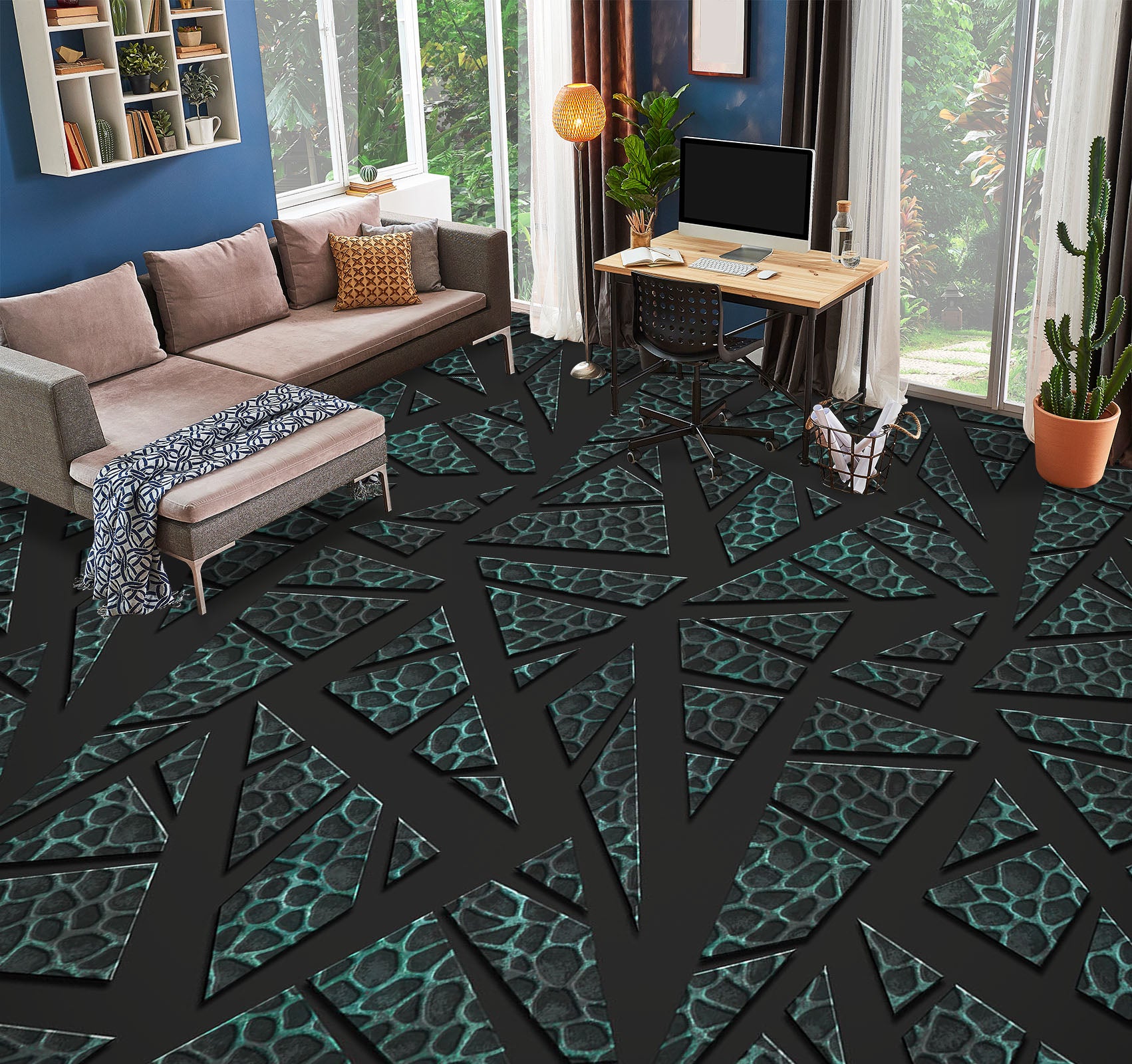 3D Extreme Triangle 761 Floor Mural Wallpaper Murals Rug & Mat Print Epoxy waterproof bath floor