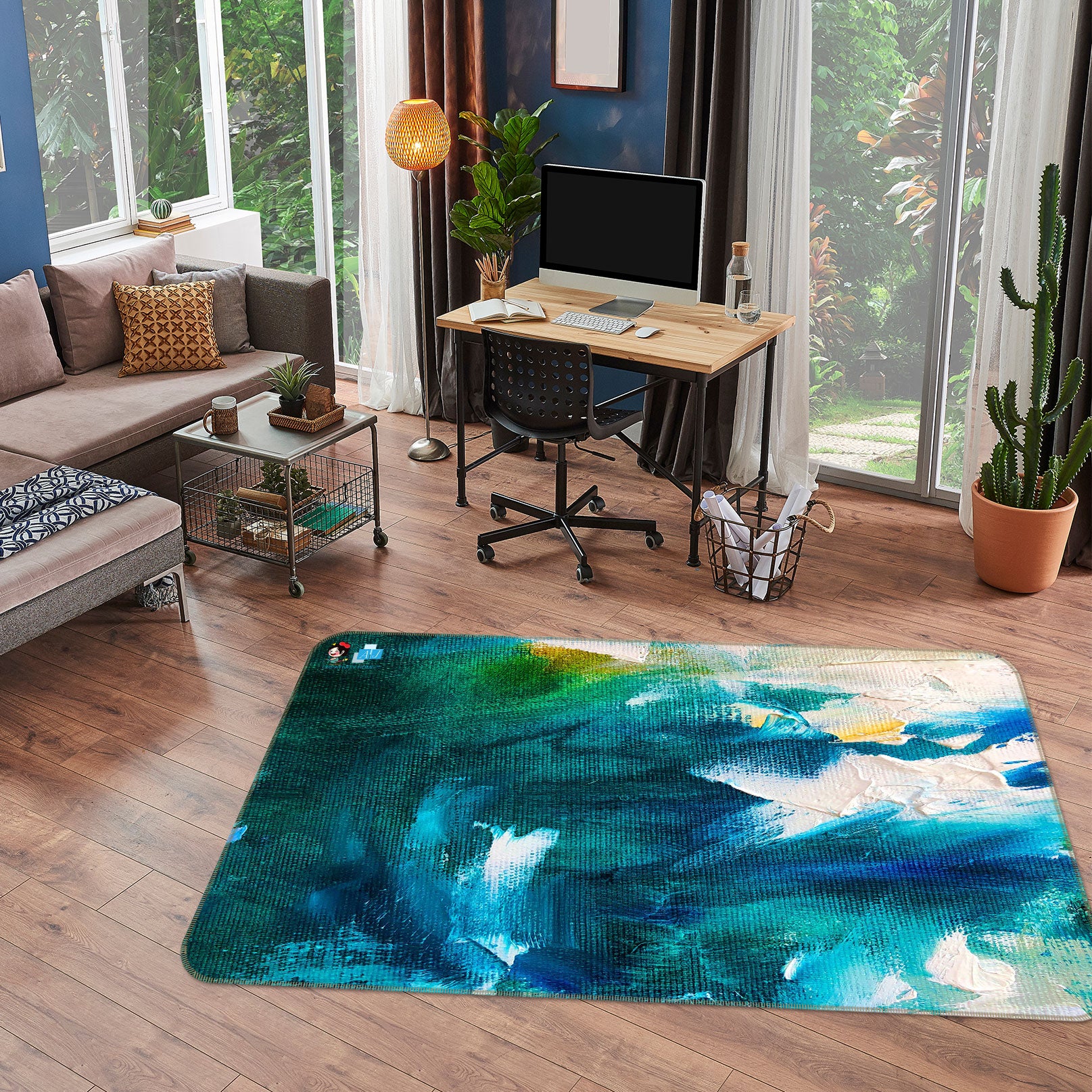 3D Color Pigment 1128 Skromova Marina Rug Non Slip Rug Mat