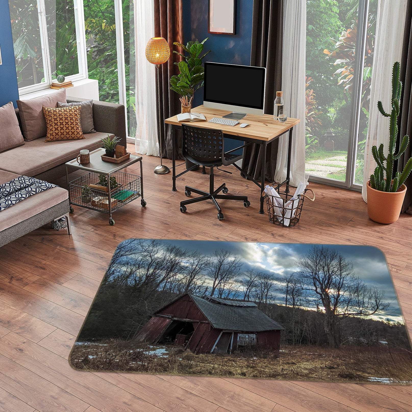 3D Sugar House 1023 Jerry LoFaro Rug Non Slip Rug Mat