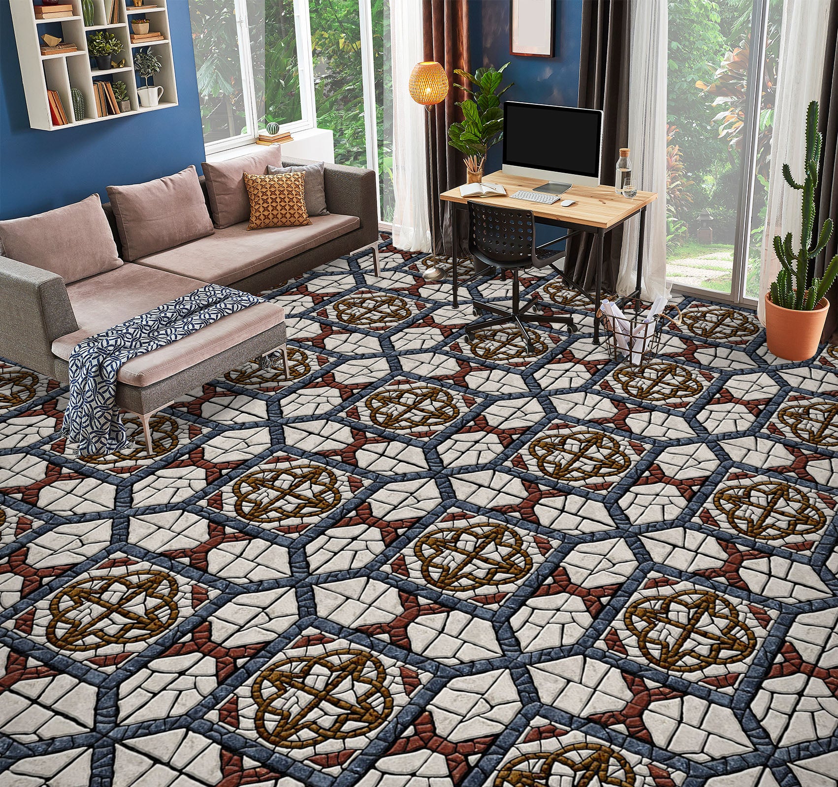 3D Classical Pattern Design 958 Floor Mural Wallpaper Murals Rug & Mat Print Epoxy waterproof bath floor