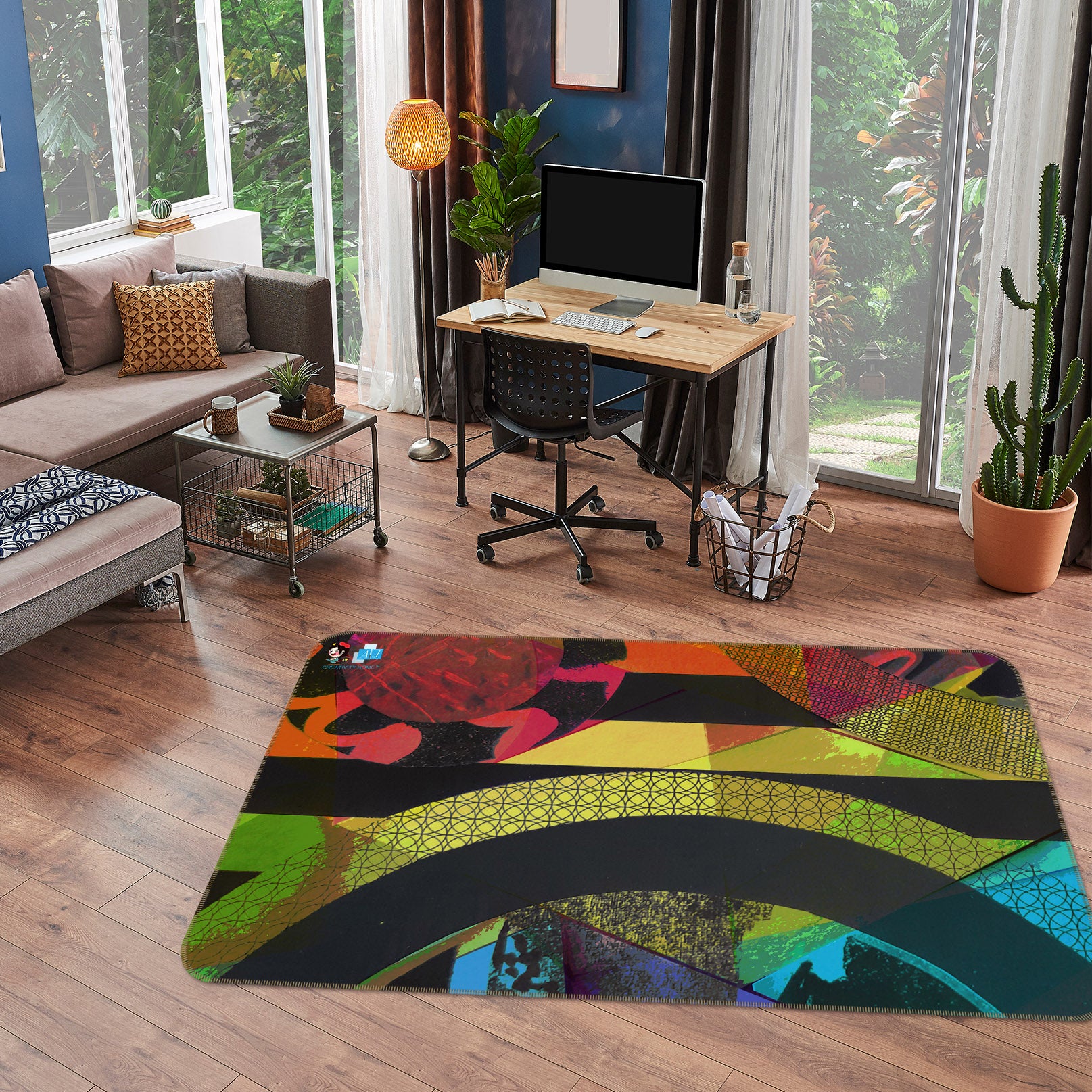 3D Texture Pattern Color 19167 Shandra Smith Rug Non Slip Rug Mat