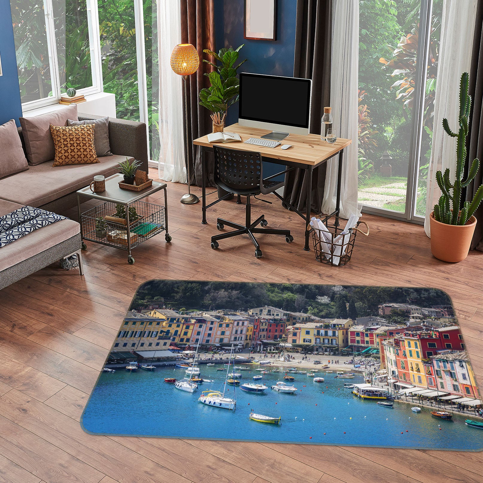 3D Water City 1157 Marco Carmassi Rug Non Slip Rug Mat