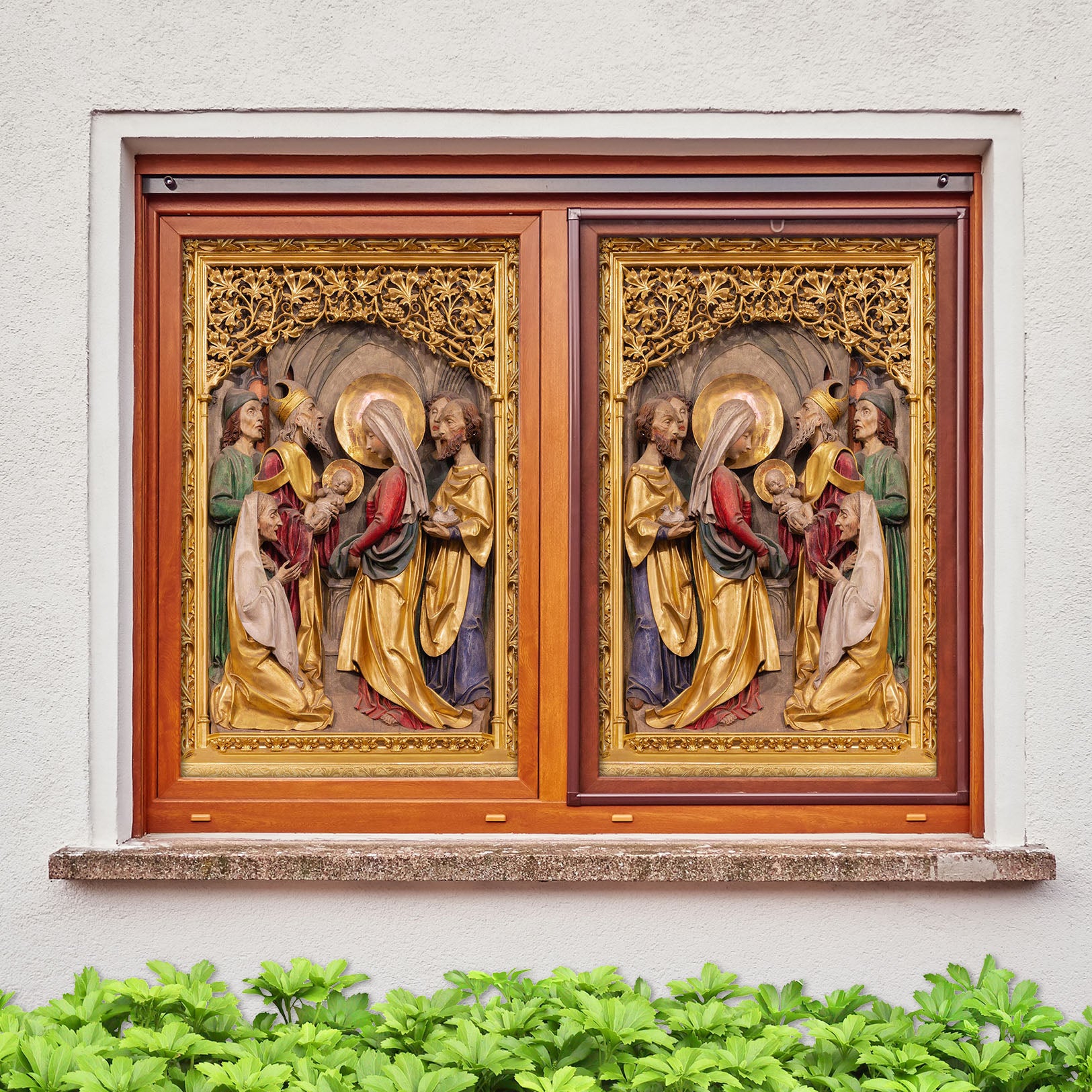 3D Priestly Baptism 096 Window Film Print Sticker Cling Stained Glass UV Block