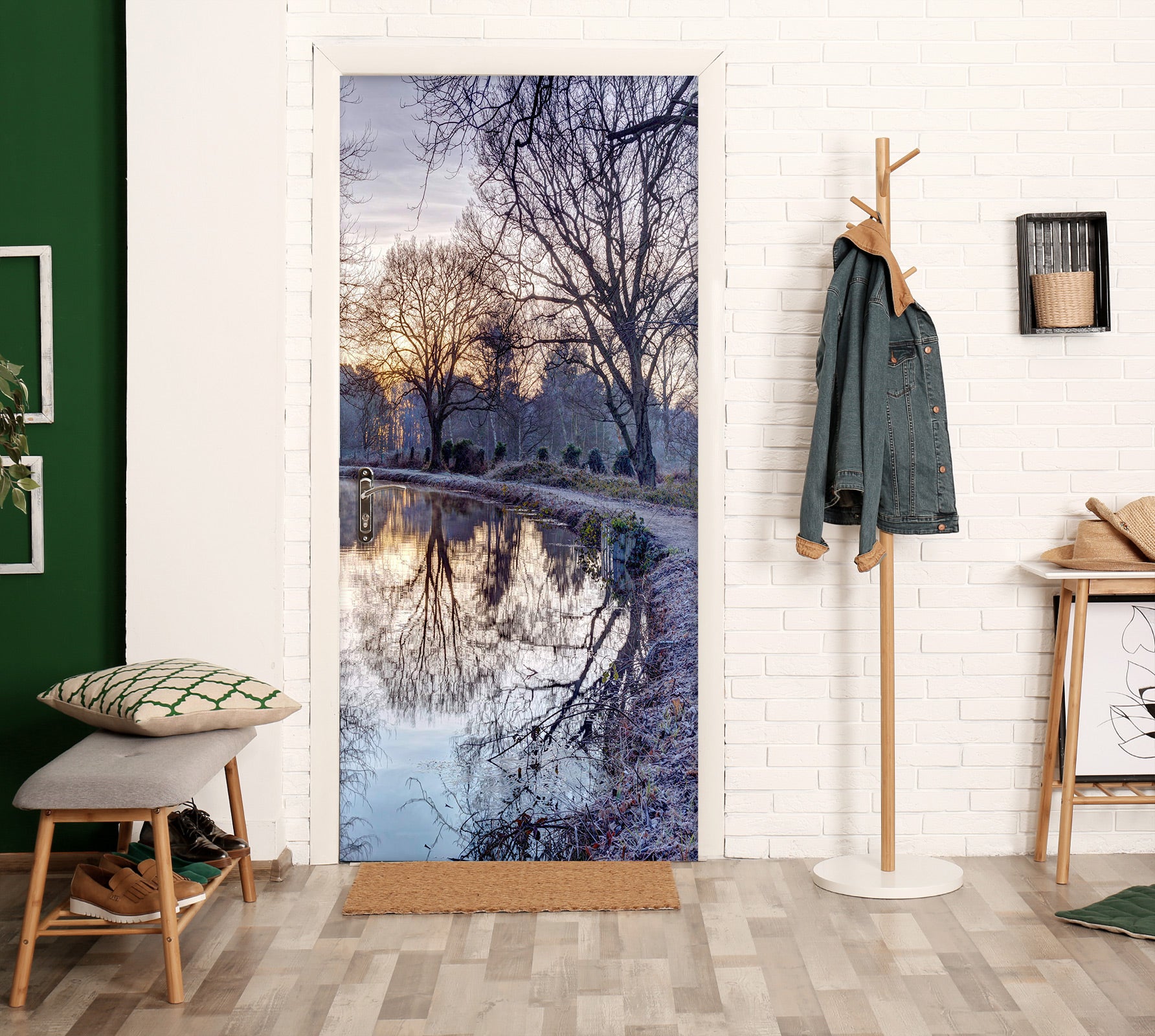 3D Riverside Trees 10733 Assaf Frank Door Mural
