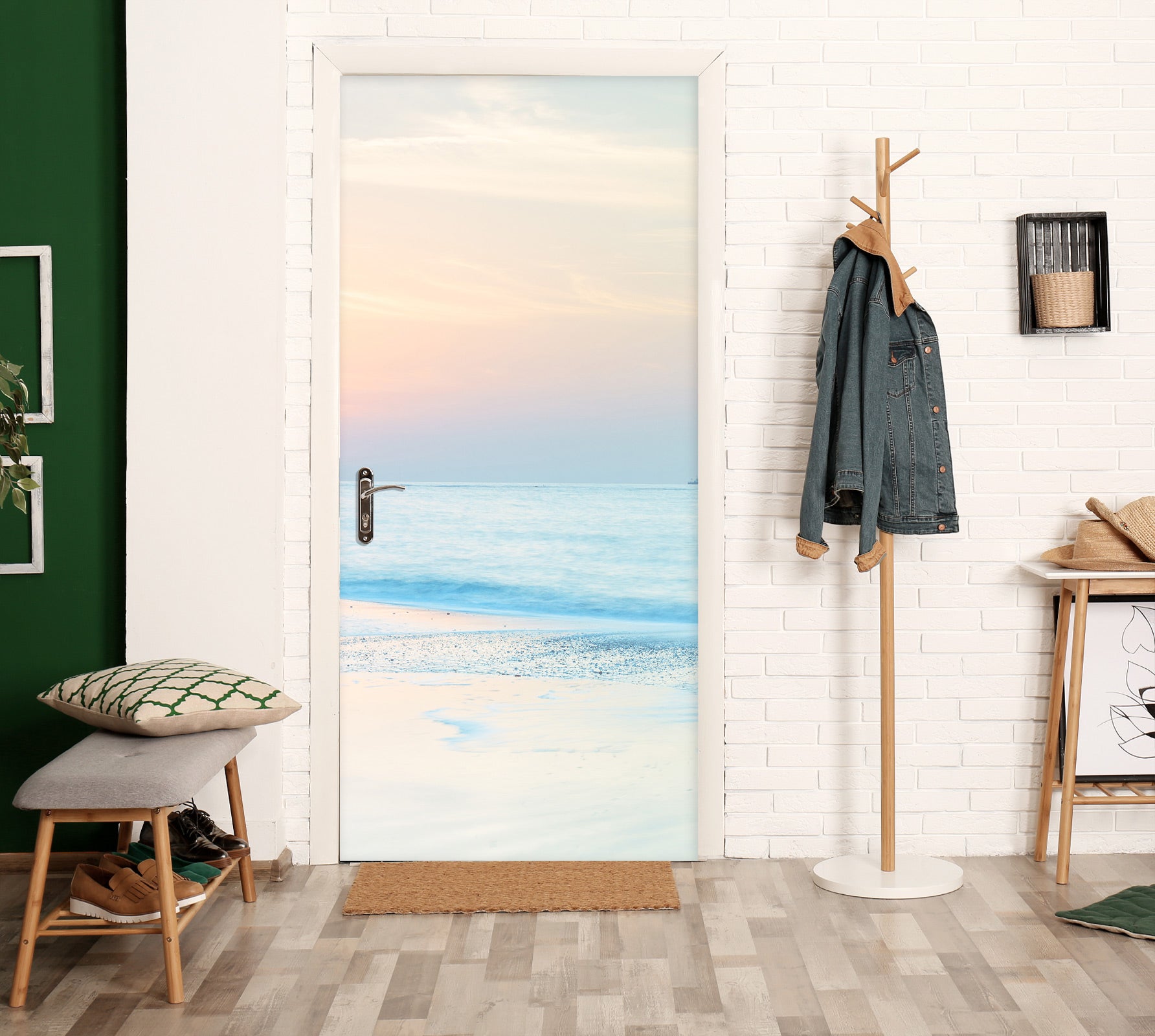3D Seaside Beach 10714 Assaf Frank Door Mural