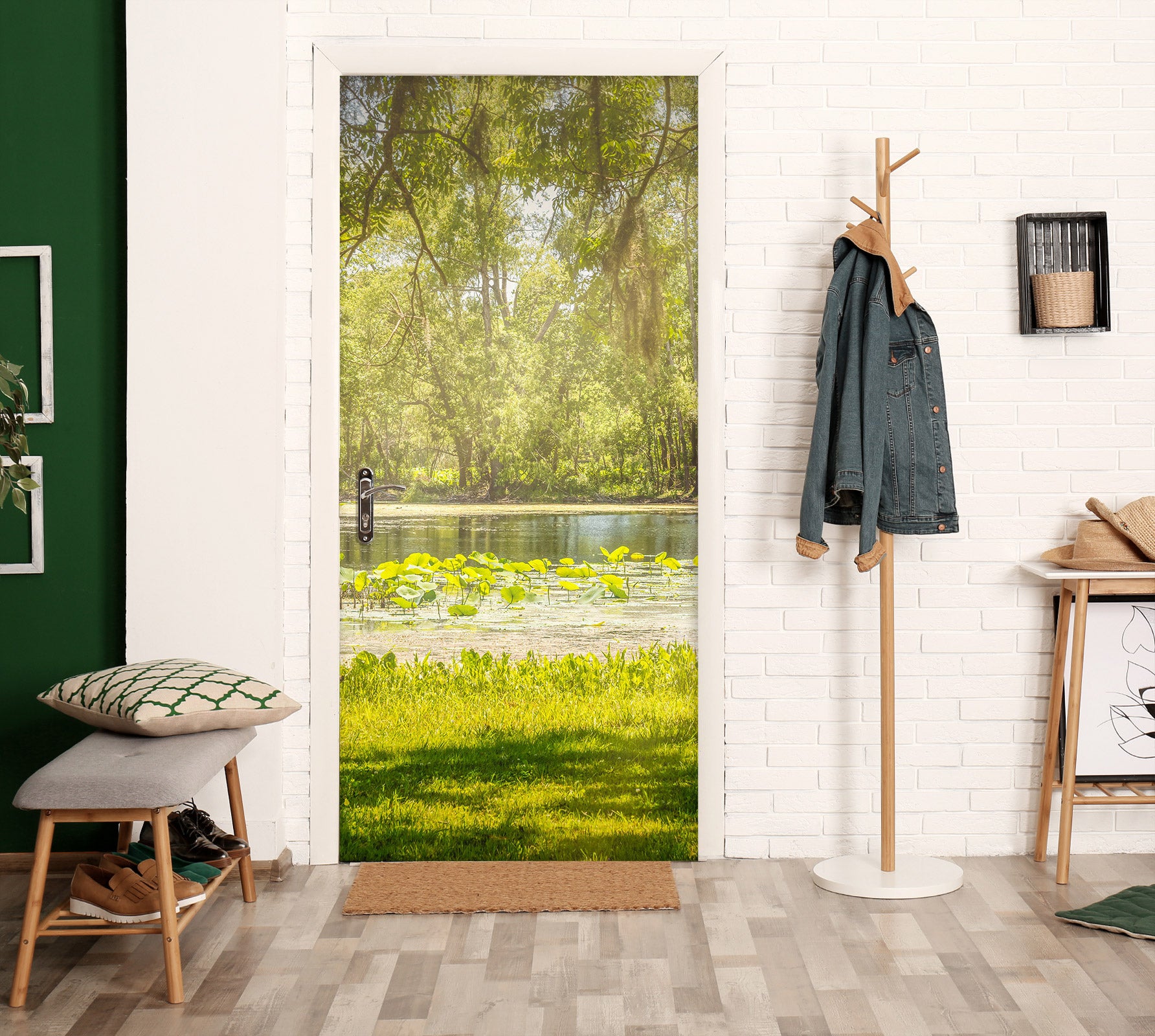 3D Lawn Trees 10844 Beth Sheridan Door Mural