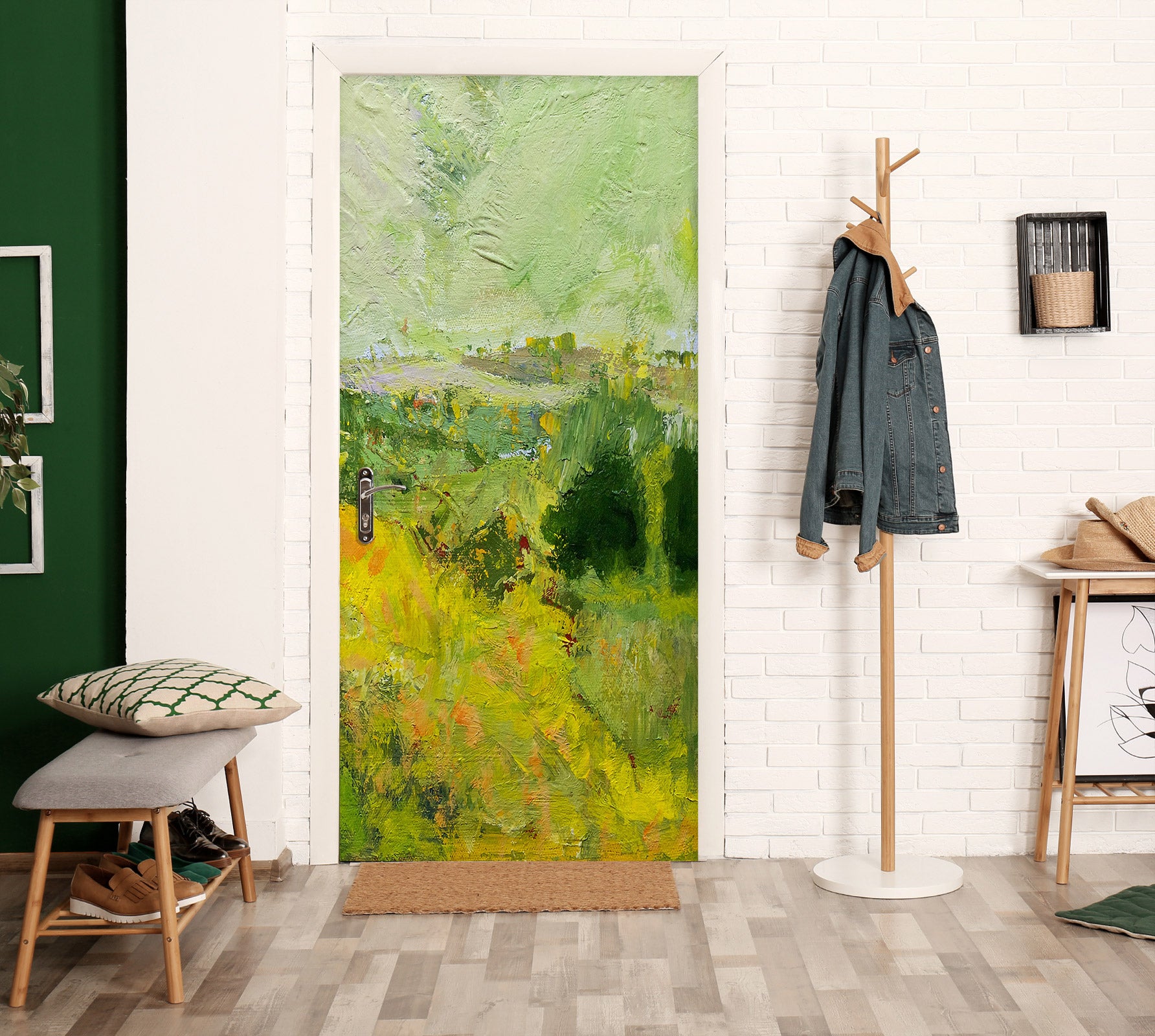 3D Grass Tree Painting Pattern 93168 Allan P. Friedlander Door Mural