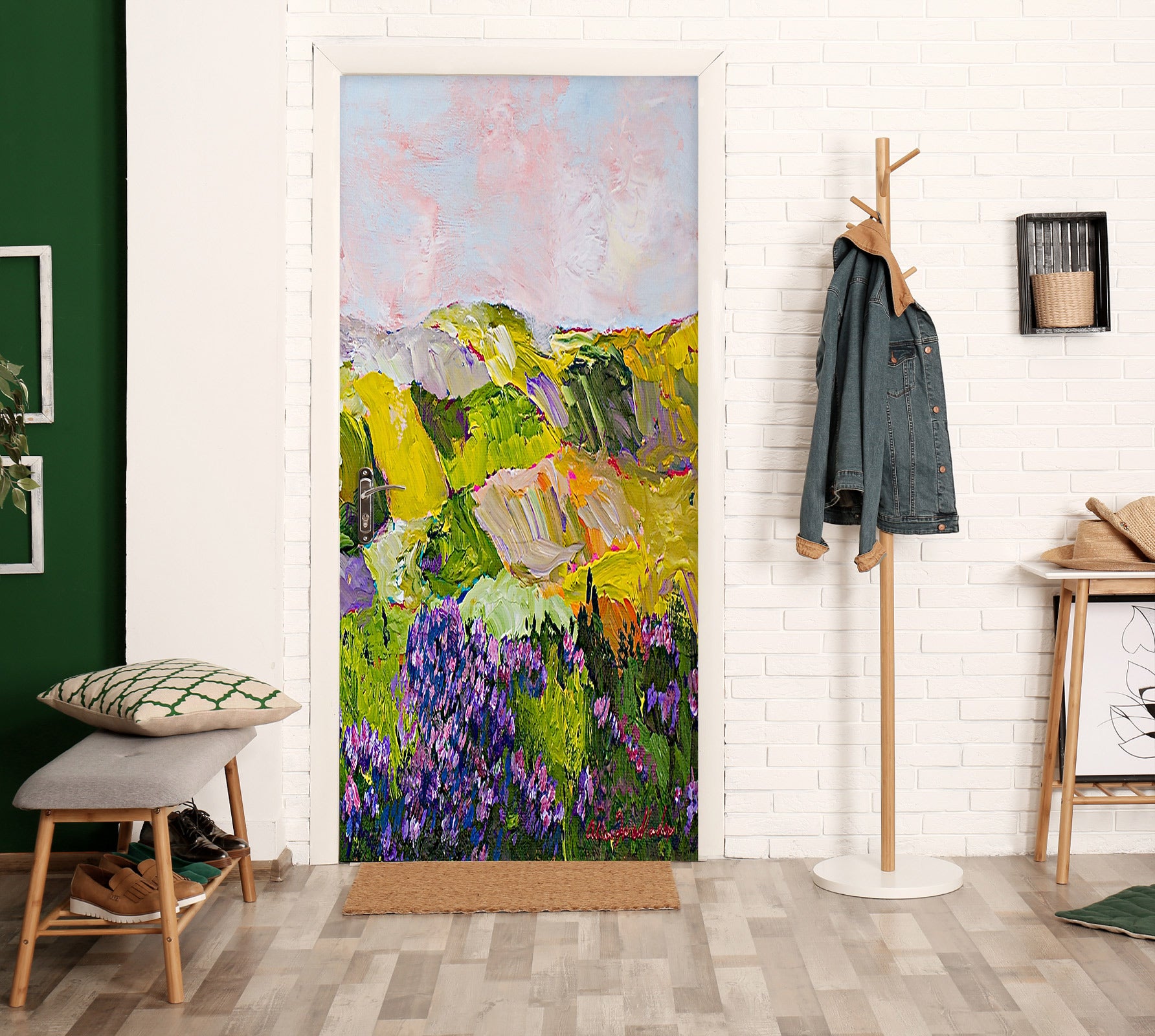 3D Lawn Hillside Painting 9382 Allan P. Friedlander Door Mural