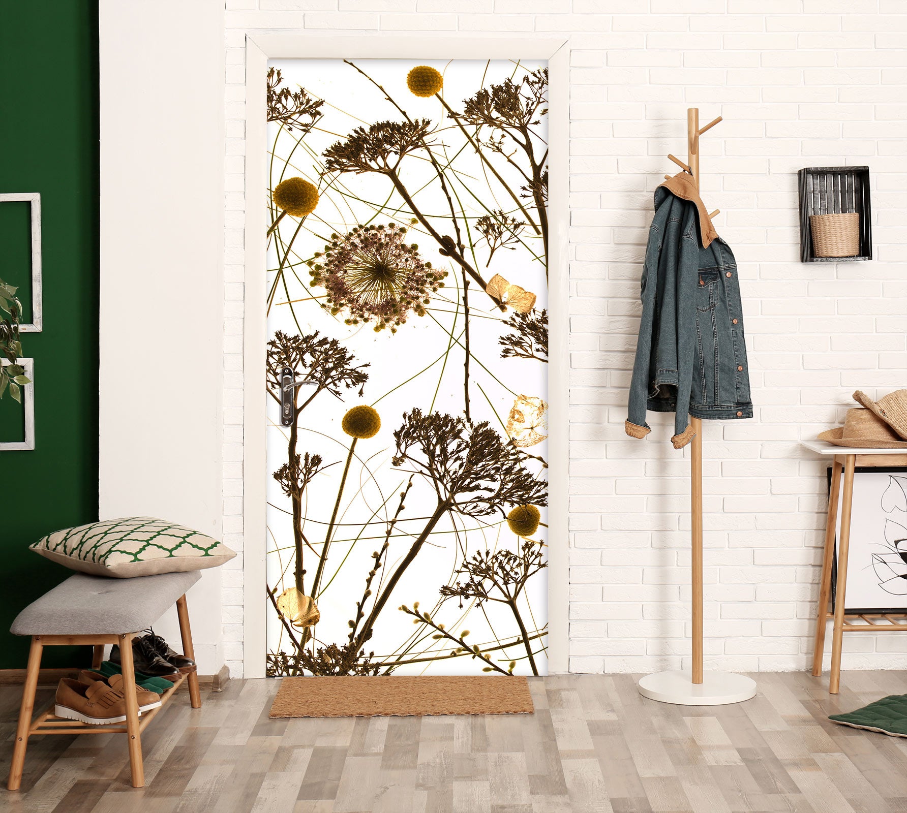 3D Dried Flowers 106215 Assaf Frank Door Mural