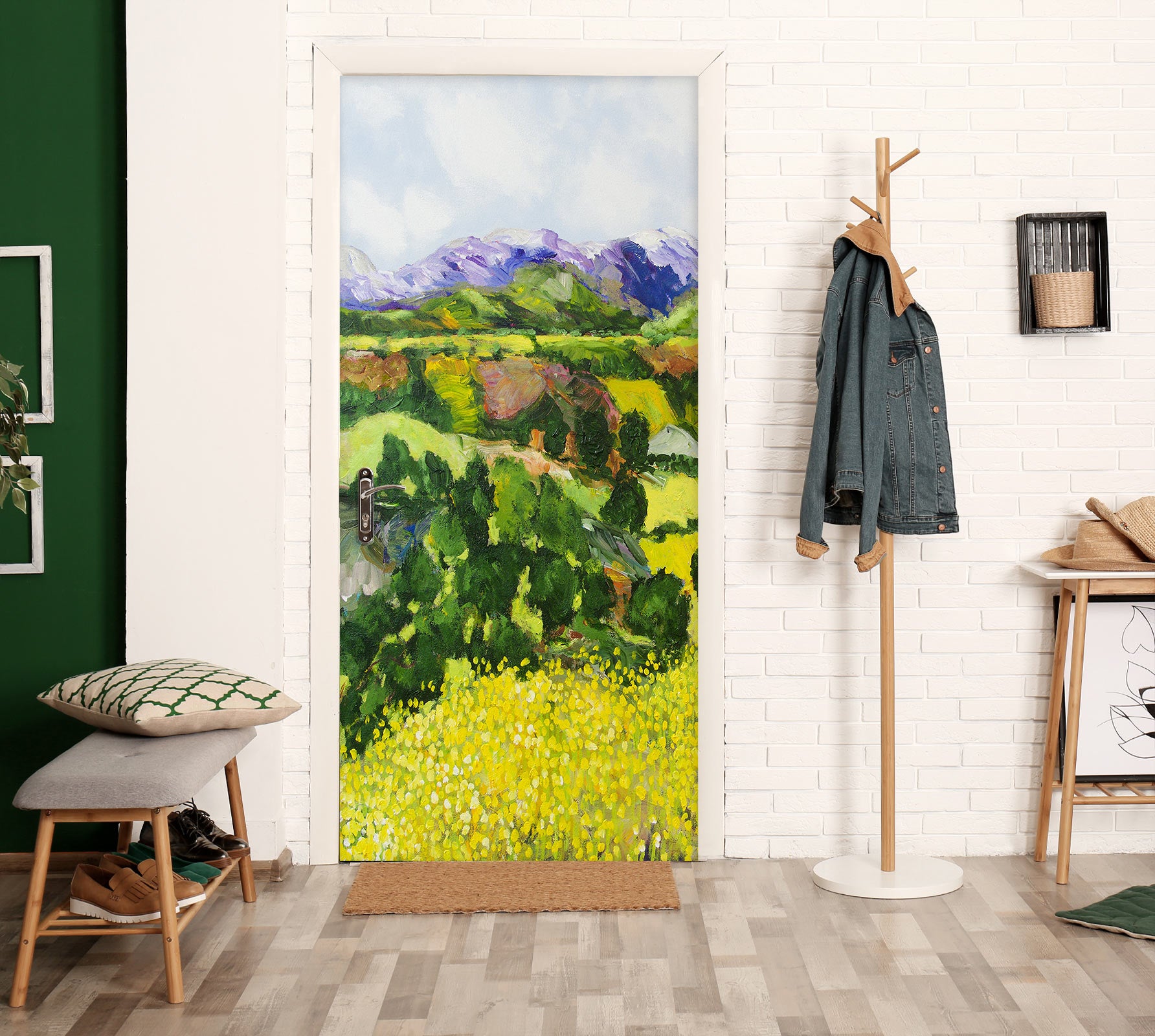 3D Yellow Grass Forest 93130 Allan P. Friedlander Door Mural