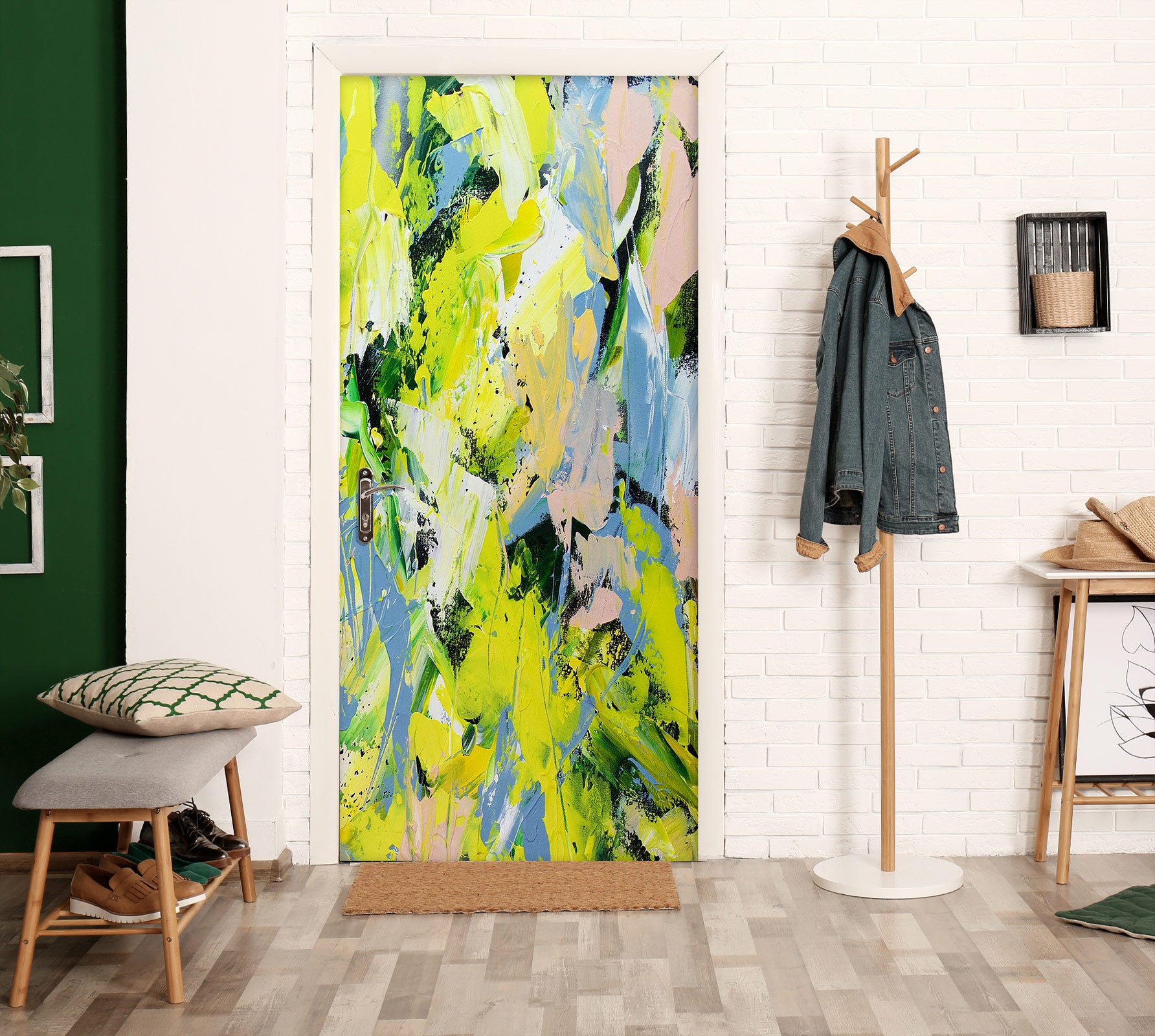 3D Green Paint Texture 93189 Allan P. Friedlander Door Mural