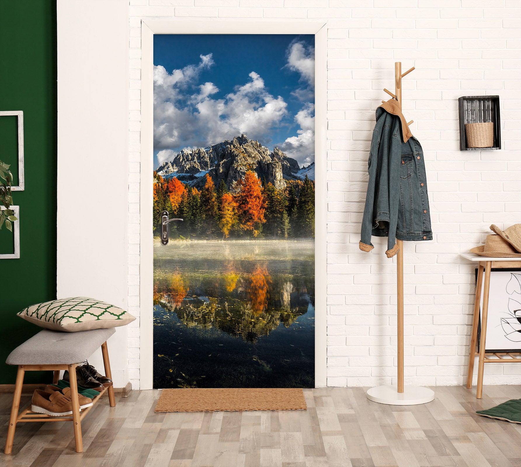 3D Sky Forest Lake 119227 Marco Carmassi Door Mural