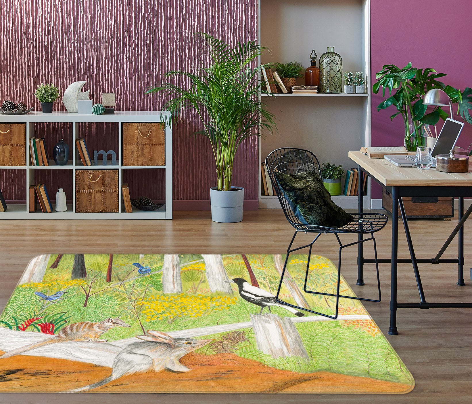 3D Forest Pigeon 1508 Michael Sewell Rug Non Slip Rug Mat