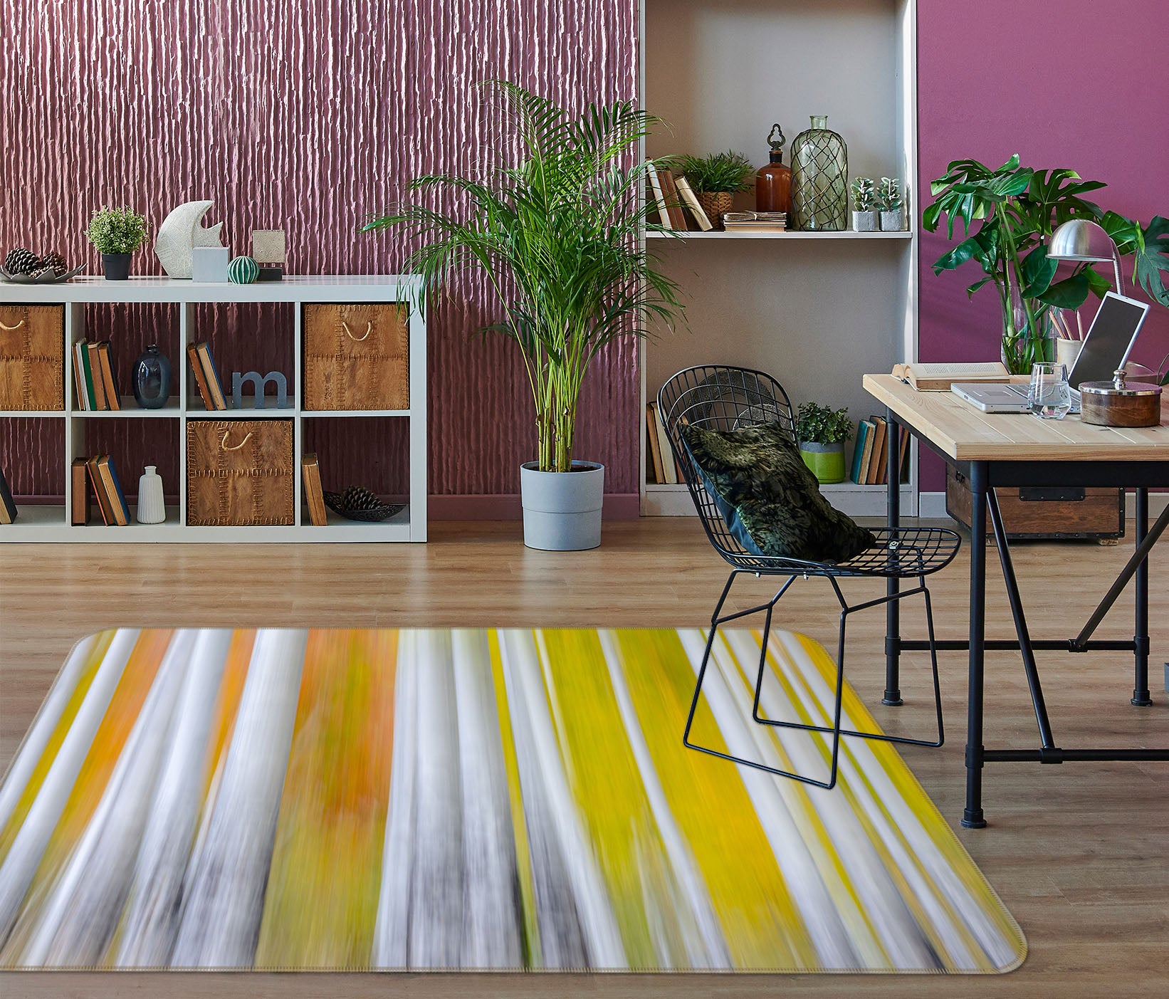 3D White Trunk 1162 Marco Carmassi Rug Non Slip Rug Mat