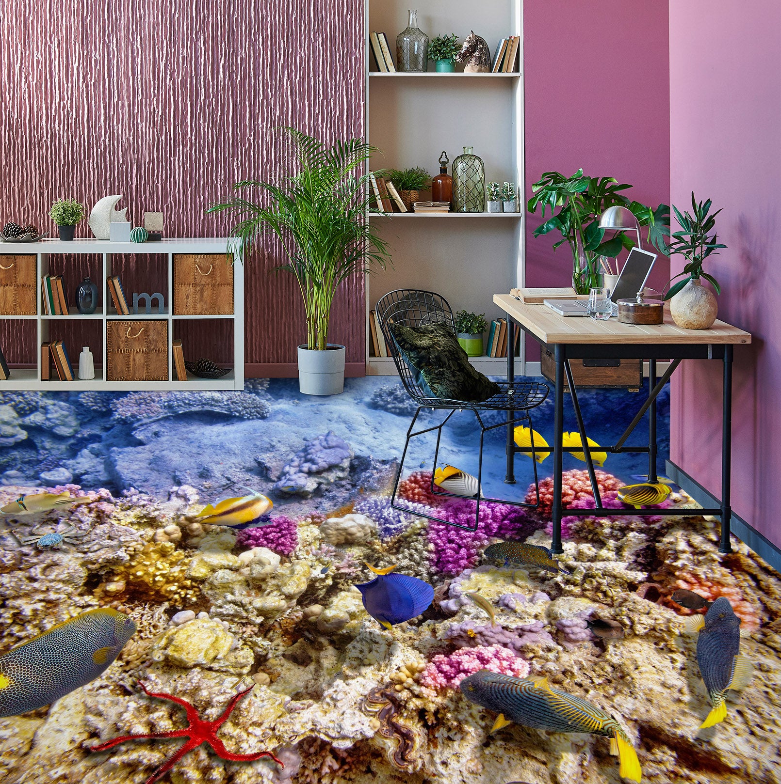 3D Leisurely Ocean World 712 Floor Mural Wallpaper Murals Rug & Mat Print Epoxy waterproof bath floor