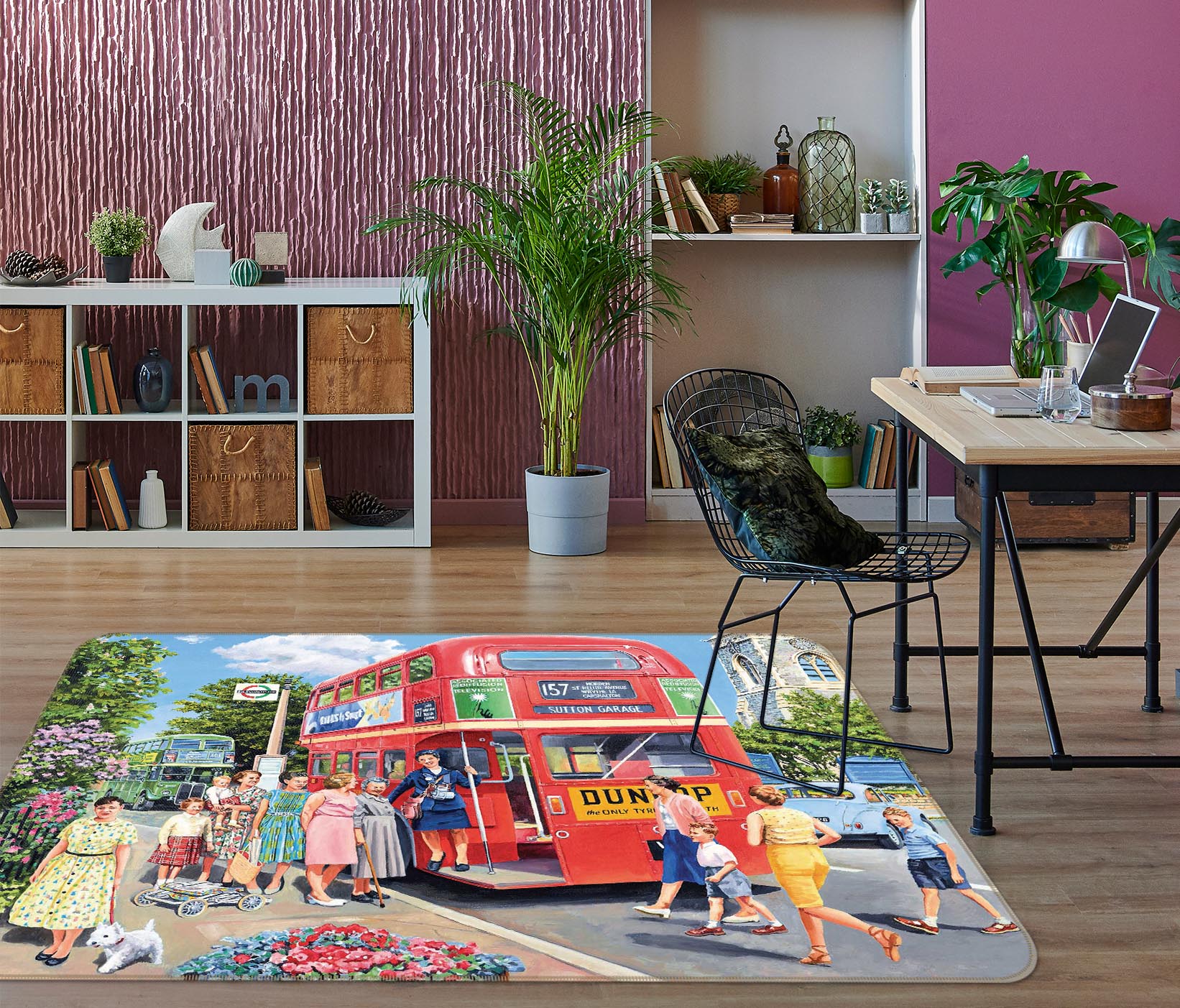 3D The Bus Conductress 1108 Trevor Mitchell Rug Non Slip Rug Mat