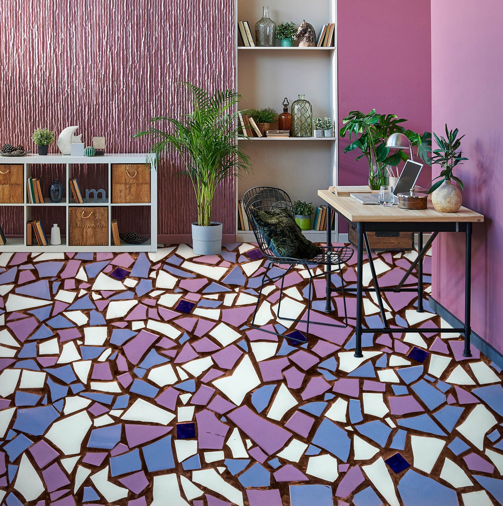 3D Three-color Stitching 467 Floor Mural Wallpaper Murals Rug & Mat Print Epoxy waterproof bath floor